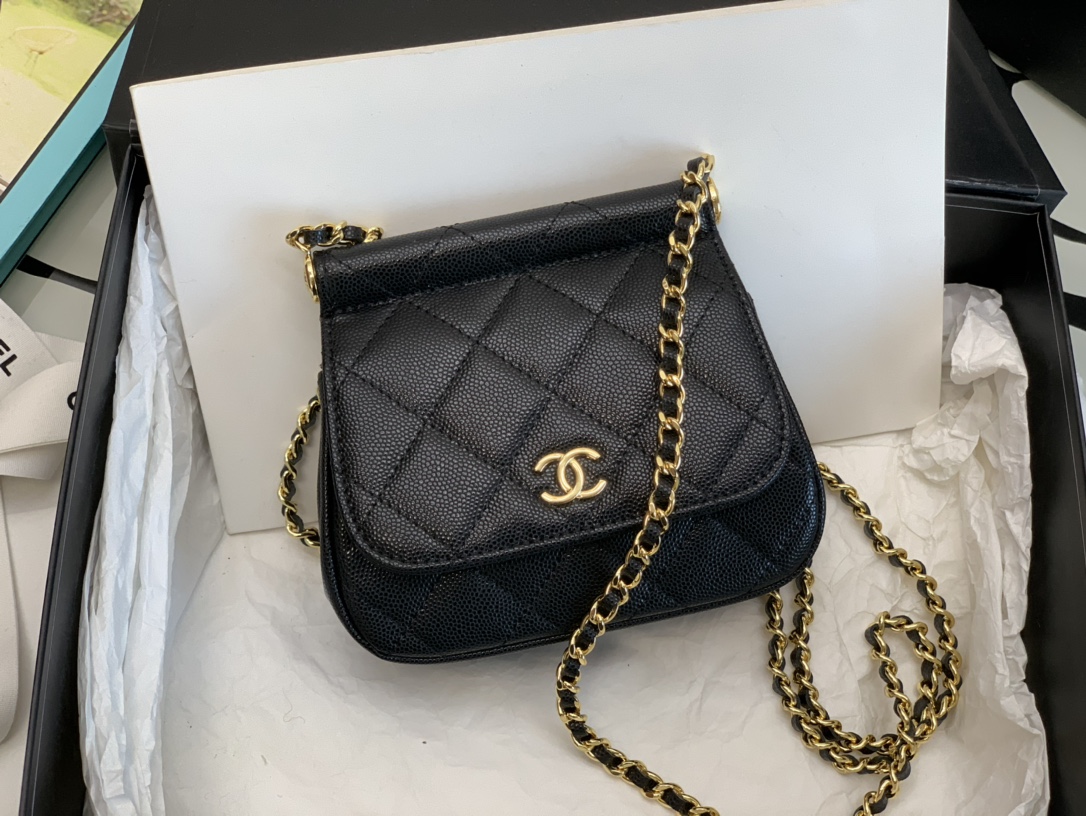 Ch@nel Flap Bag-12.5*14*6CM