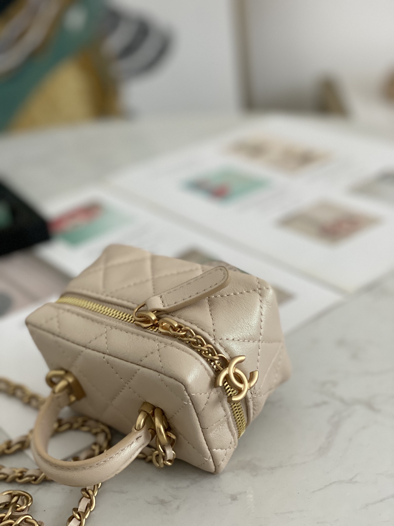 Ch@nel Vanity Bag-11.5x12x7CM