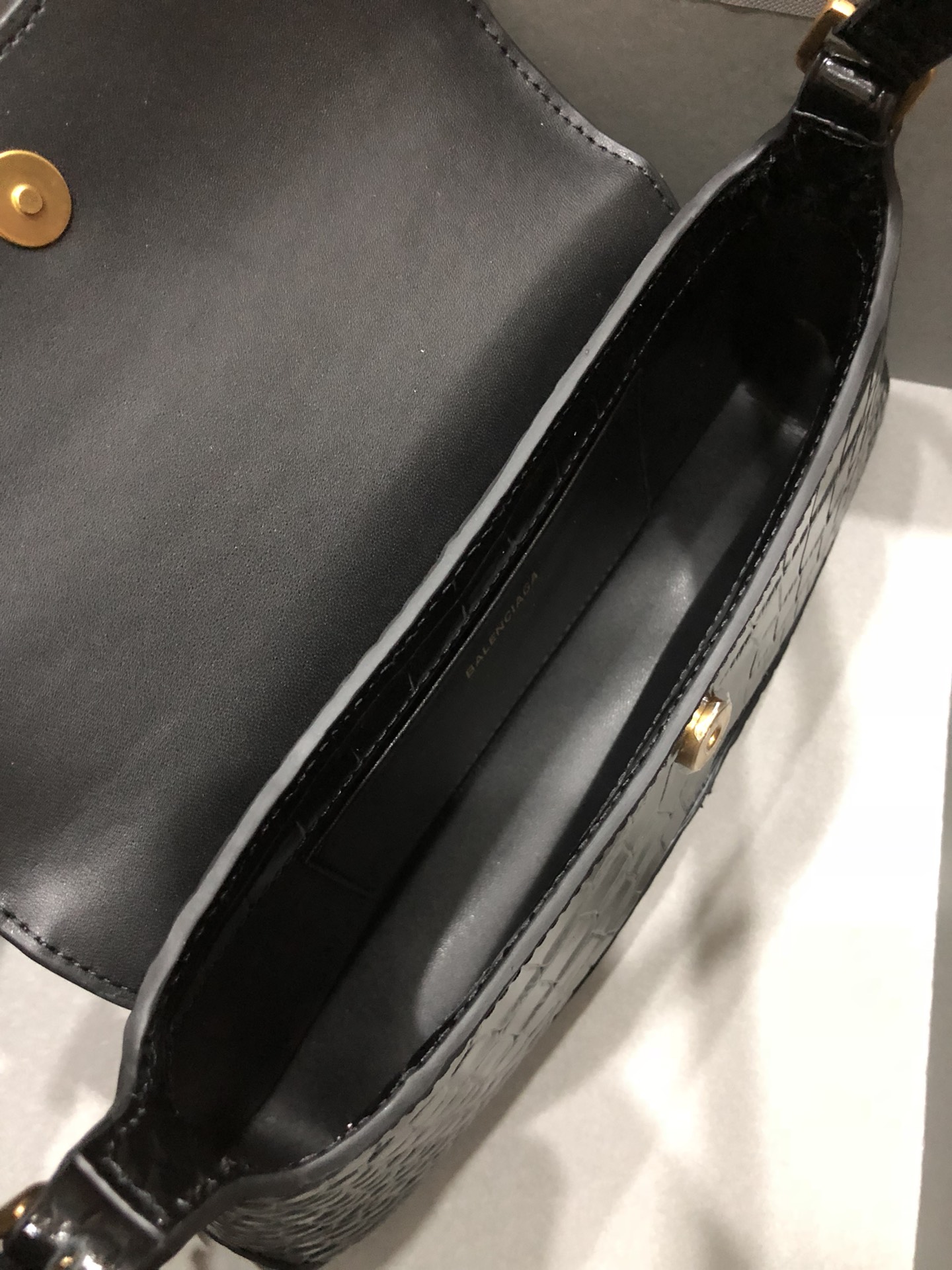 Balenciag XX Flap Bag Crocodile Embossed-27*4.8*15.5CM