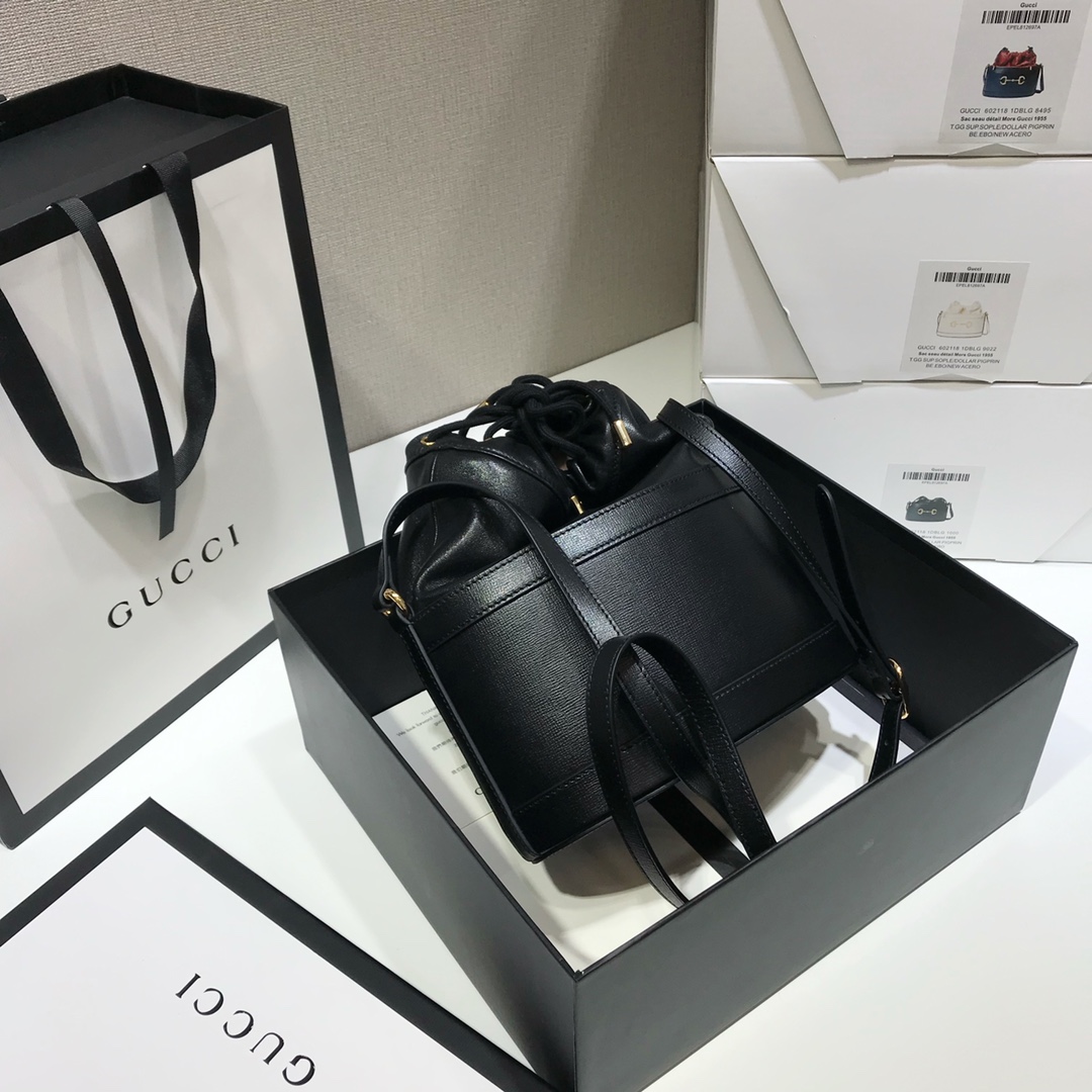G*u*i 1955 horsebit bucket bag-22*25*12cm