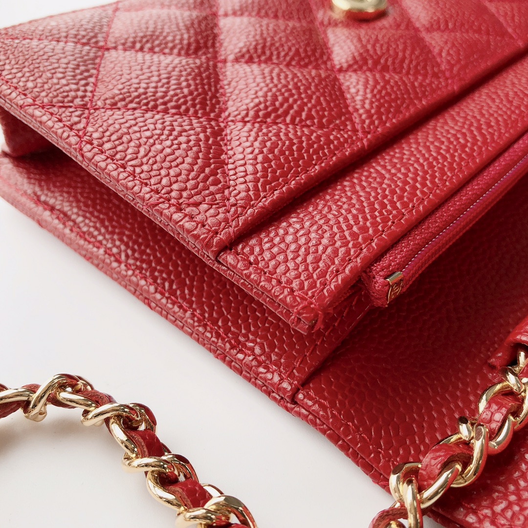 Ch@nel Wallet On Chain-Silver Hardware-19*12*3.5CM