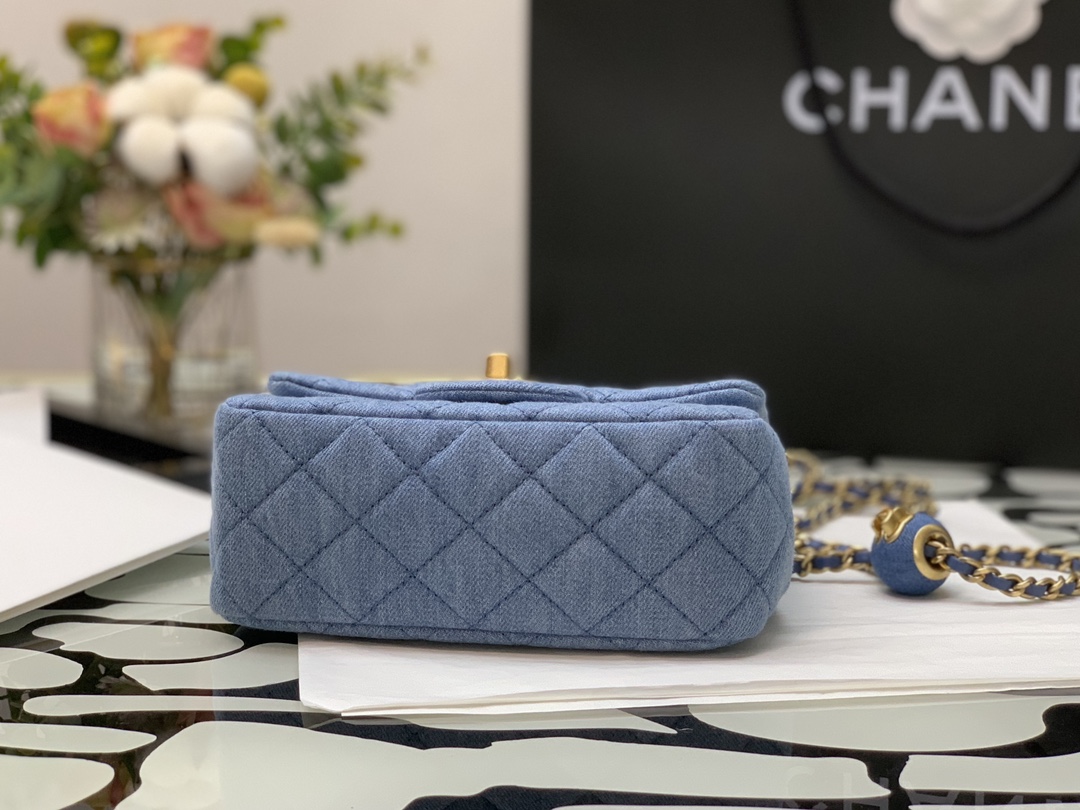 Ch@nel Flap Bag-13*18*7CM