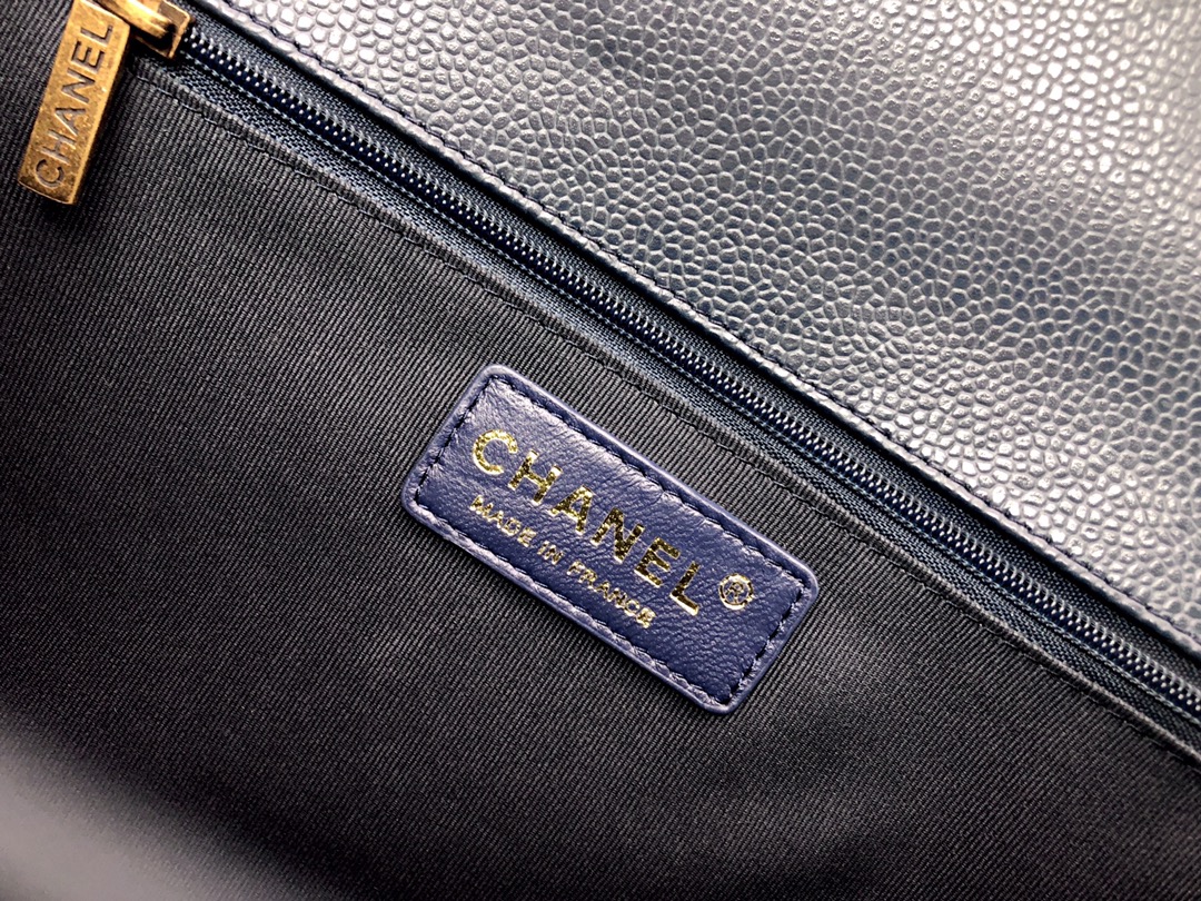 Ch@nel Boy Bag-Caviar-28CM