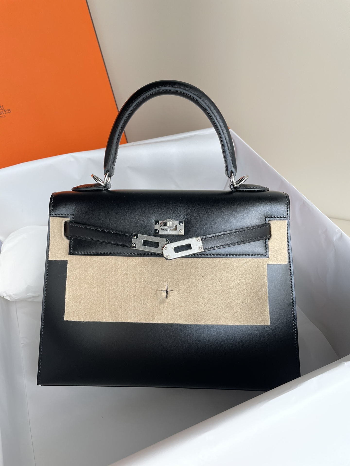 H**mes kelly 25cm-box leather