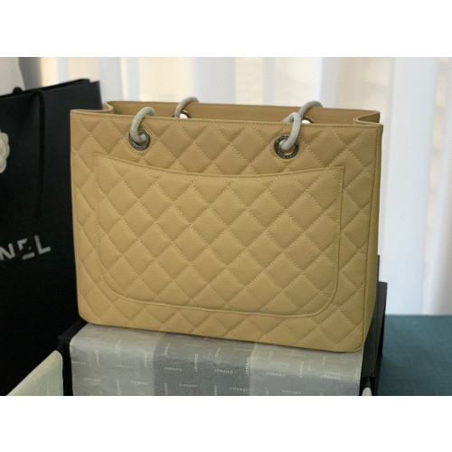 Ch@nel Grand Shopping Tote-Silver Hardware-34x24x12CM