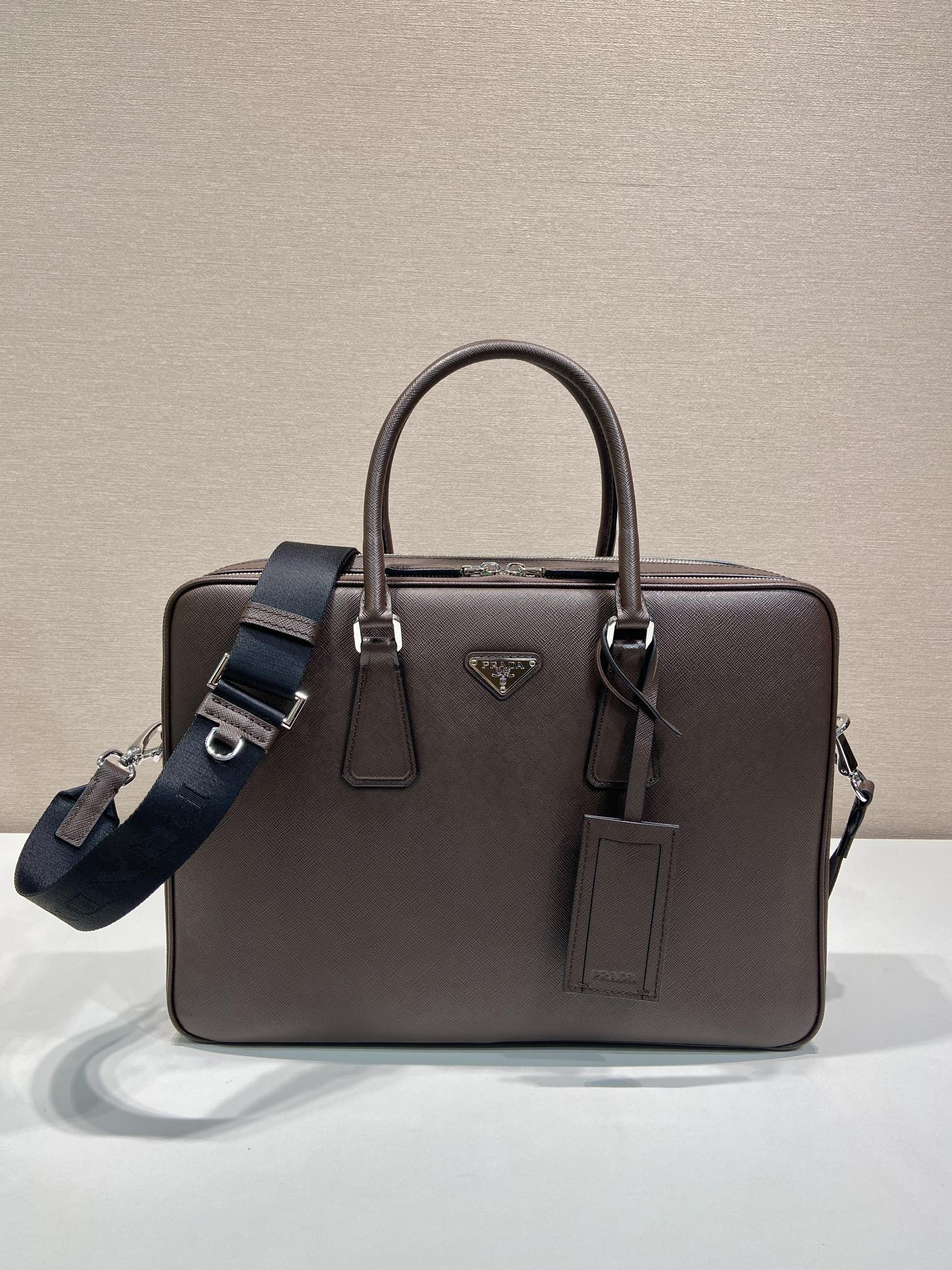 Pra*a | saffiano leather work bag-2ve022-36*28*6.5cm