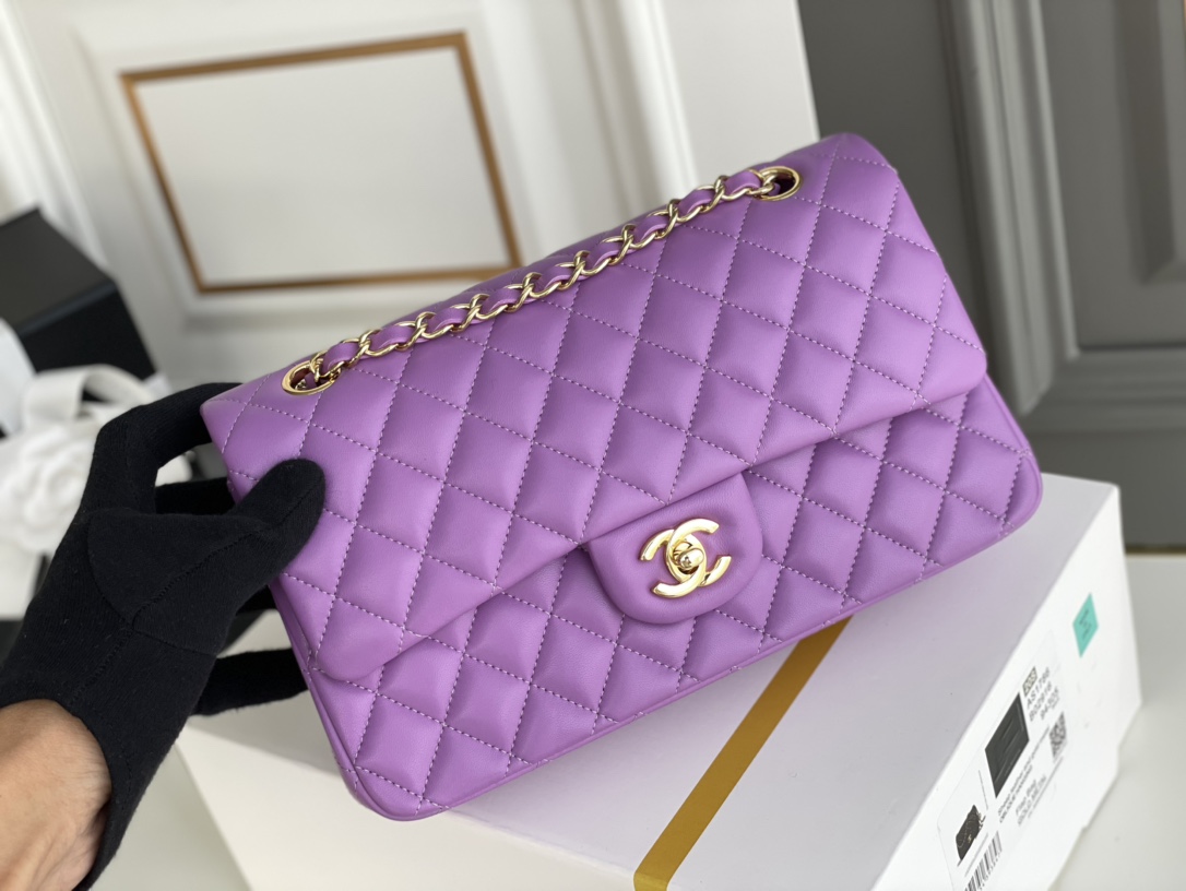 Ch@nel Flap Bag-Lambskin-25CM