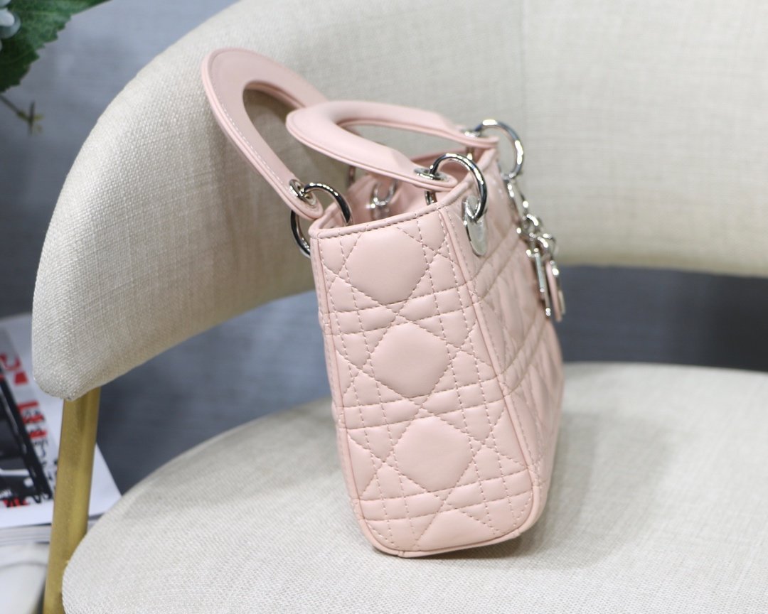 lady D*or with lambskin-17*15*8cm
