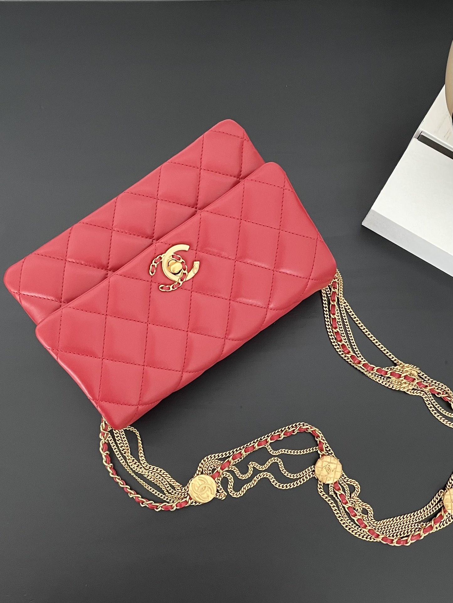 Ch@nel Flap Bag-21.5*14*10CM