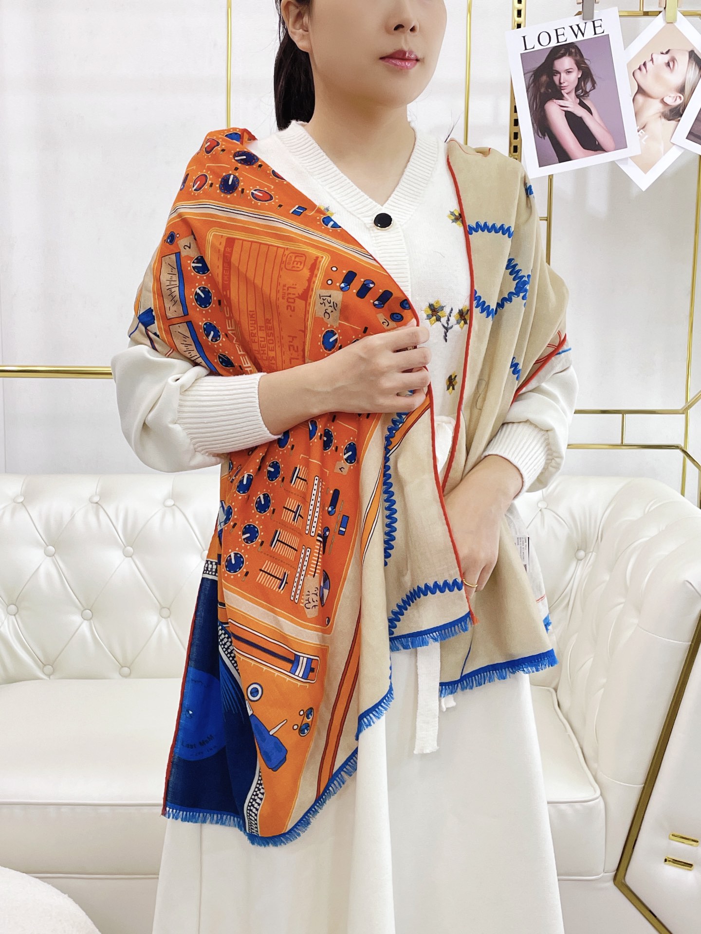 H**mes cashmere scarf-80*200cm