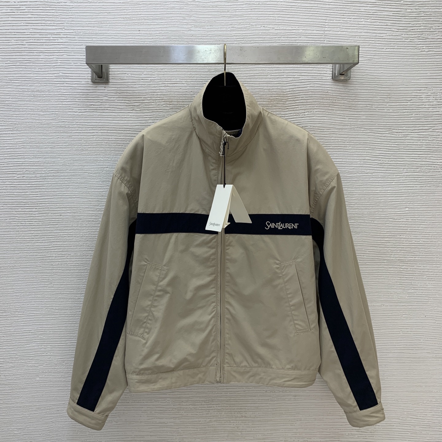 Sa1nt Lau*nt Jacket In Cotton In Beige