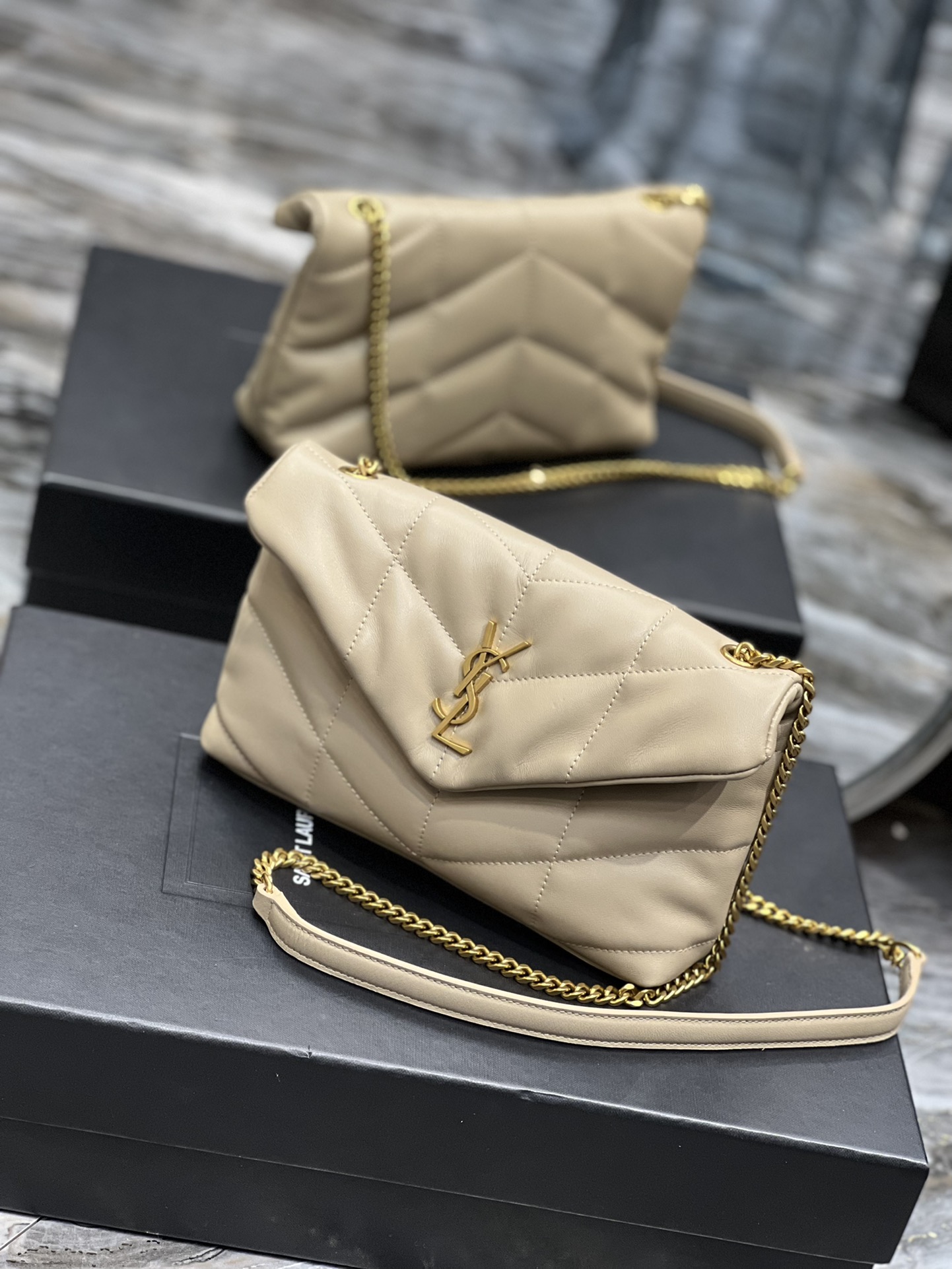 Y*L loulou puffer-lambskin leather