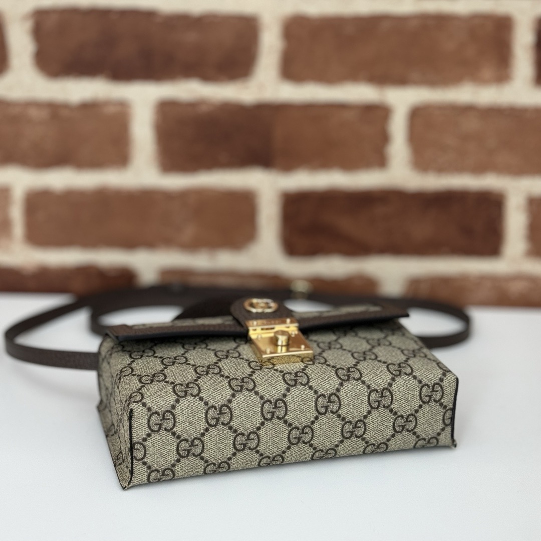 Gvc*1 ophidia mini bag in beige and ebony-18.5*11*5cm
