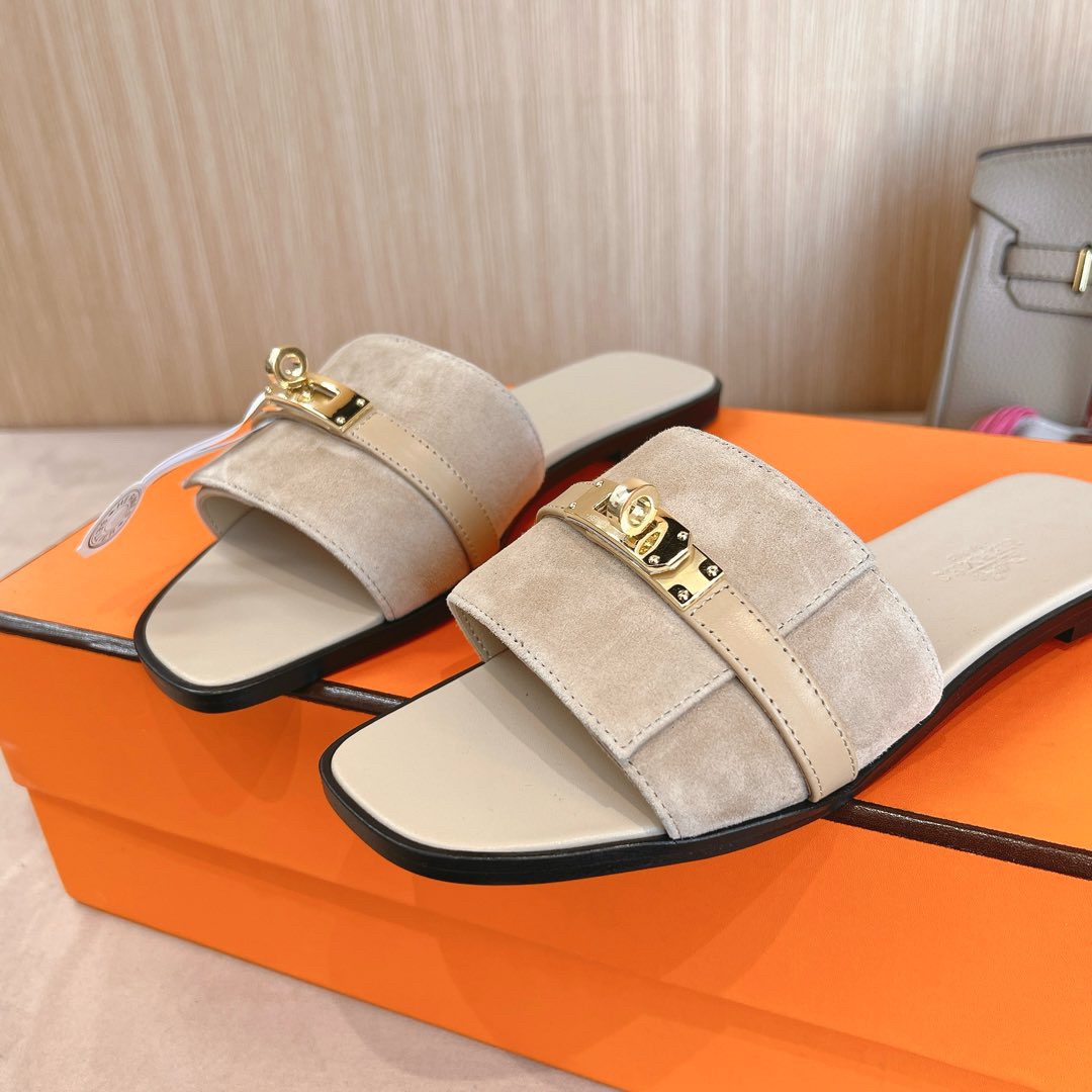 H**me5 giulia sandals goat suede