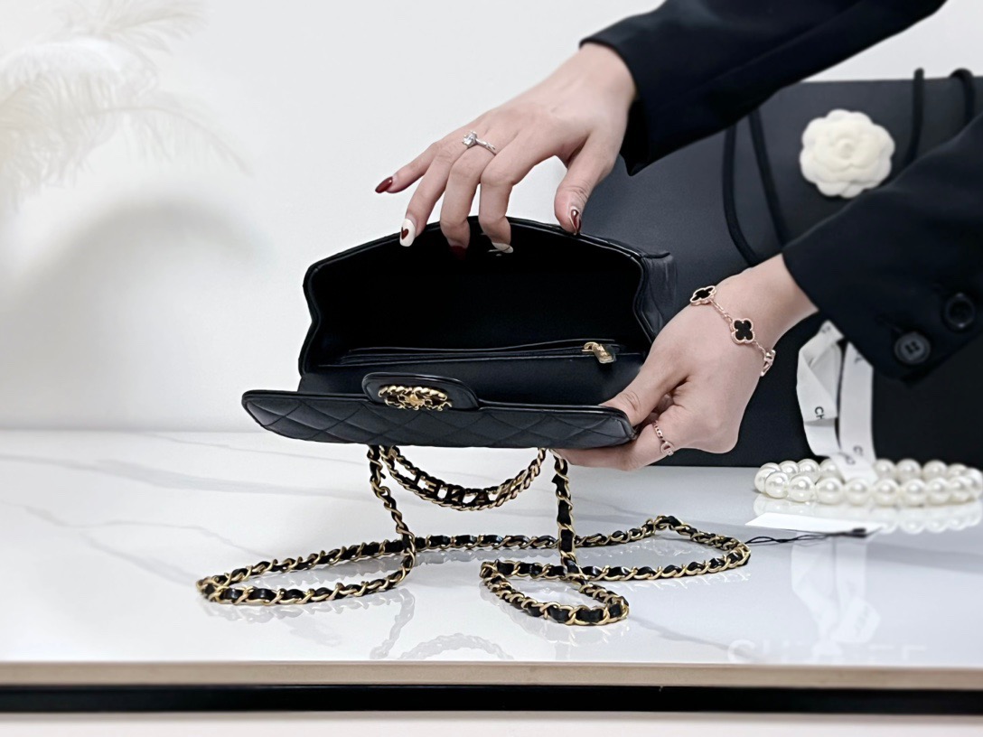 Ch@nel Flap Bag-12.5*20*6.5CM