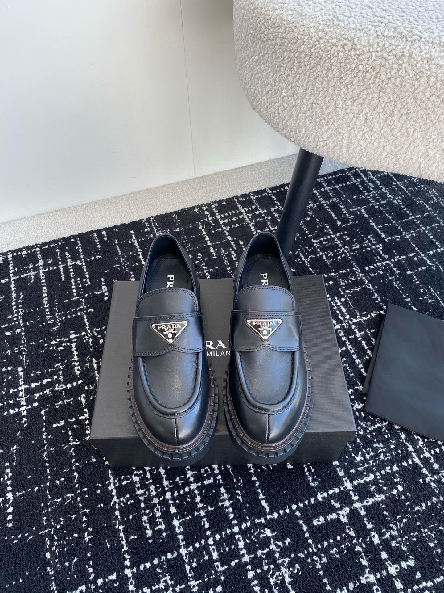 Pra*a loafers 2024ss-5cm