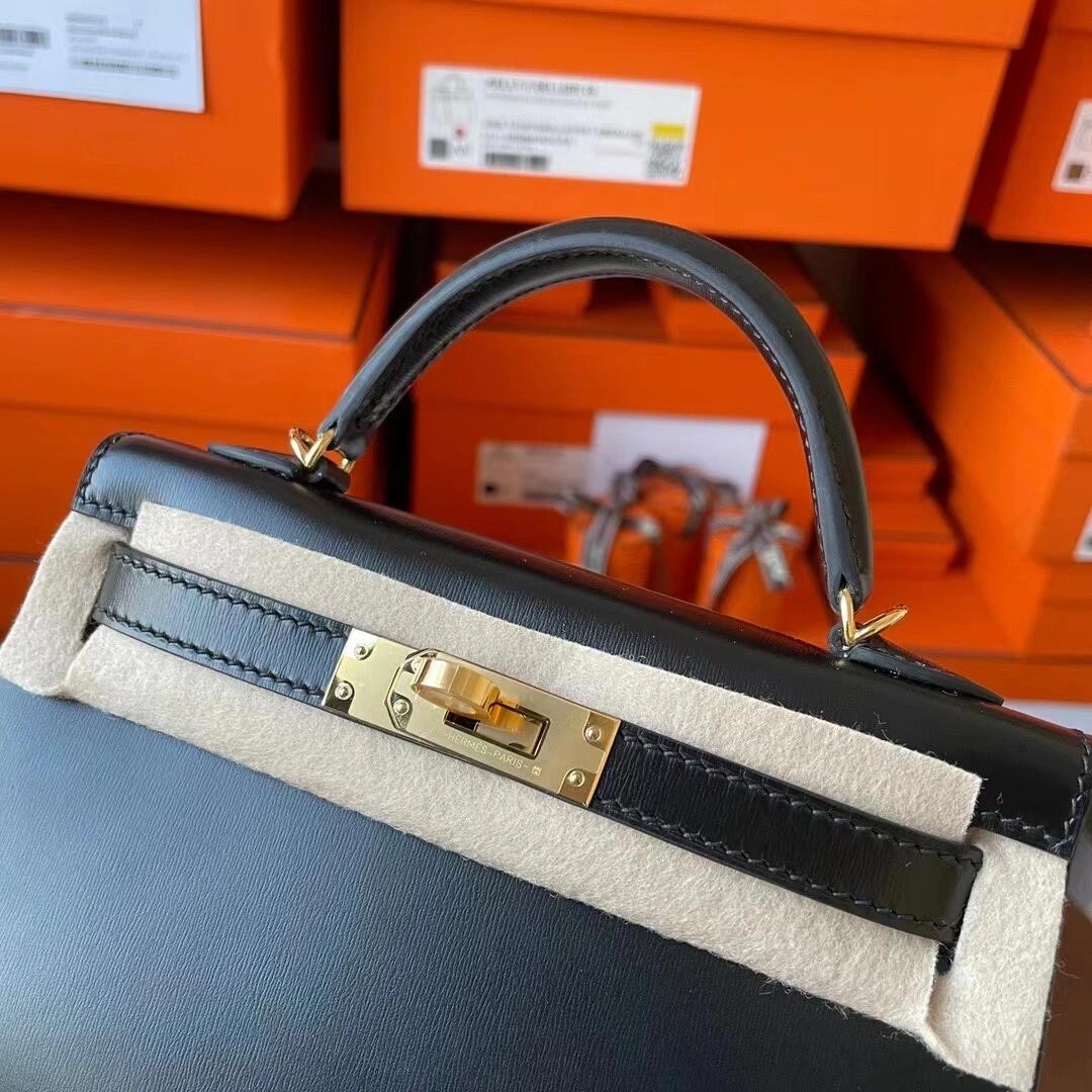 H**me5 mini kelly with box leather