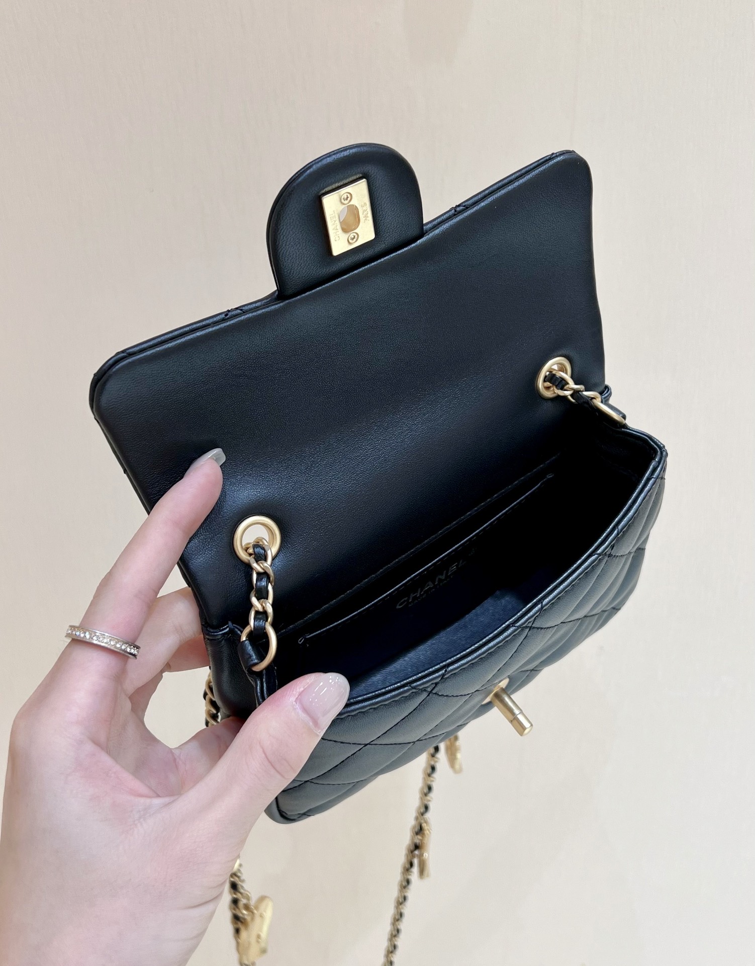 Ch@nel Flap Bag-12*19*7CM
