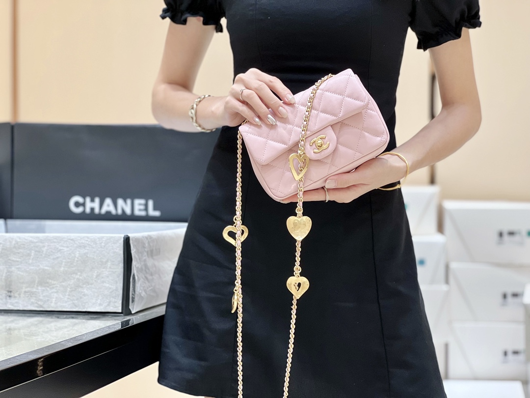 Ch@nel Flap Bag-12*19*7CM