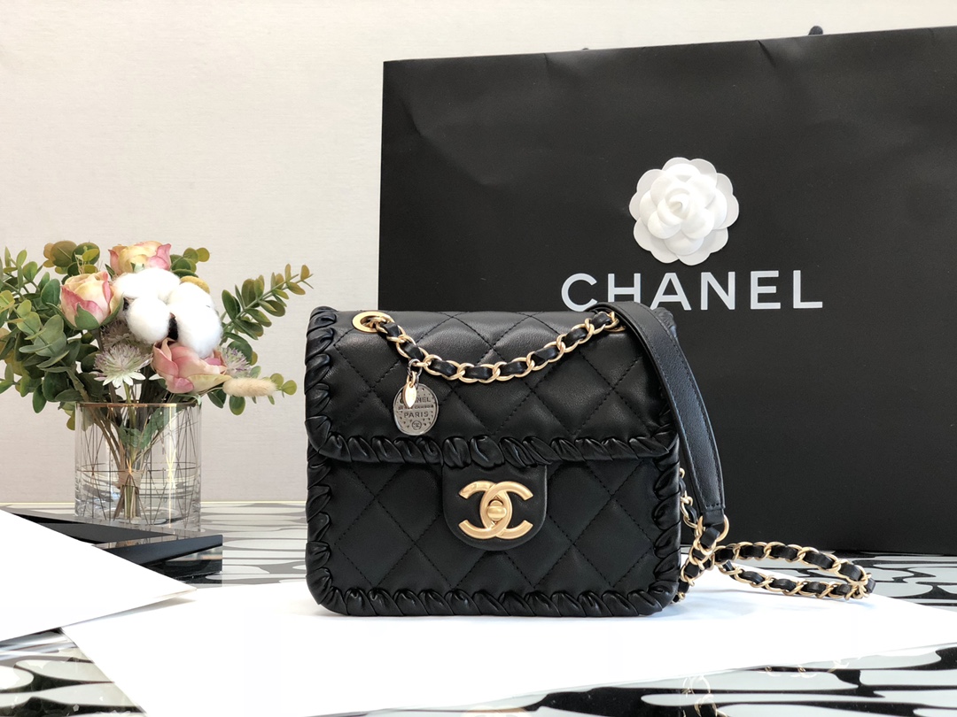 Ch@nel Flap Bag-15*19*6CM
