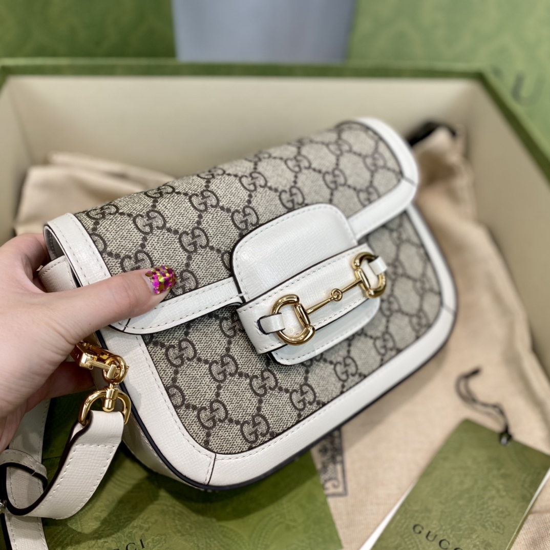 G*u*i 1955 horsebit shoulder bag-20.6*14.4*5.1cm