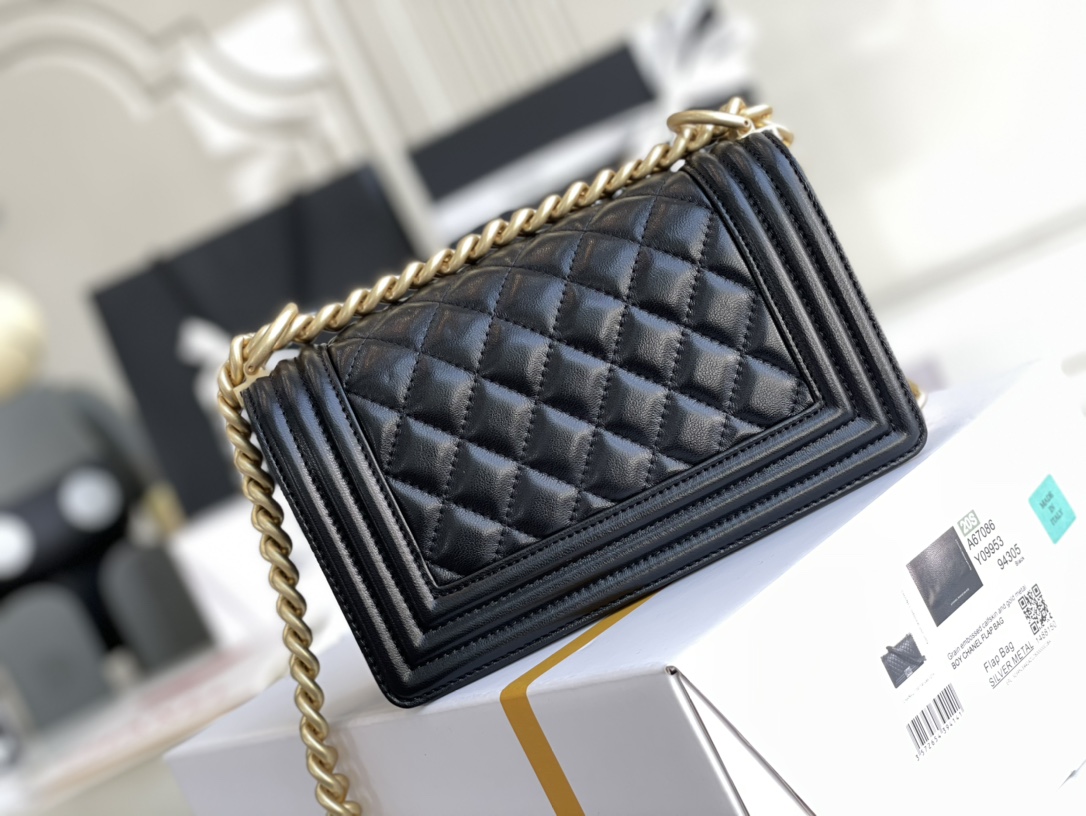 Ch@nel Boy Bag-Lambskin-20CM