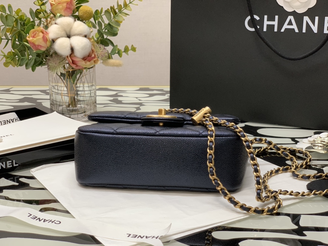 Ch@nel Flap Bag-13*19*6CM