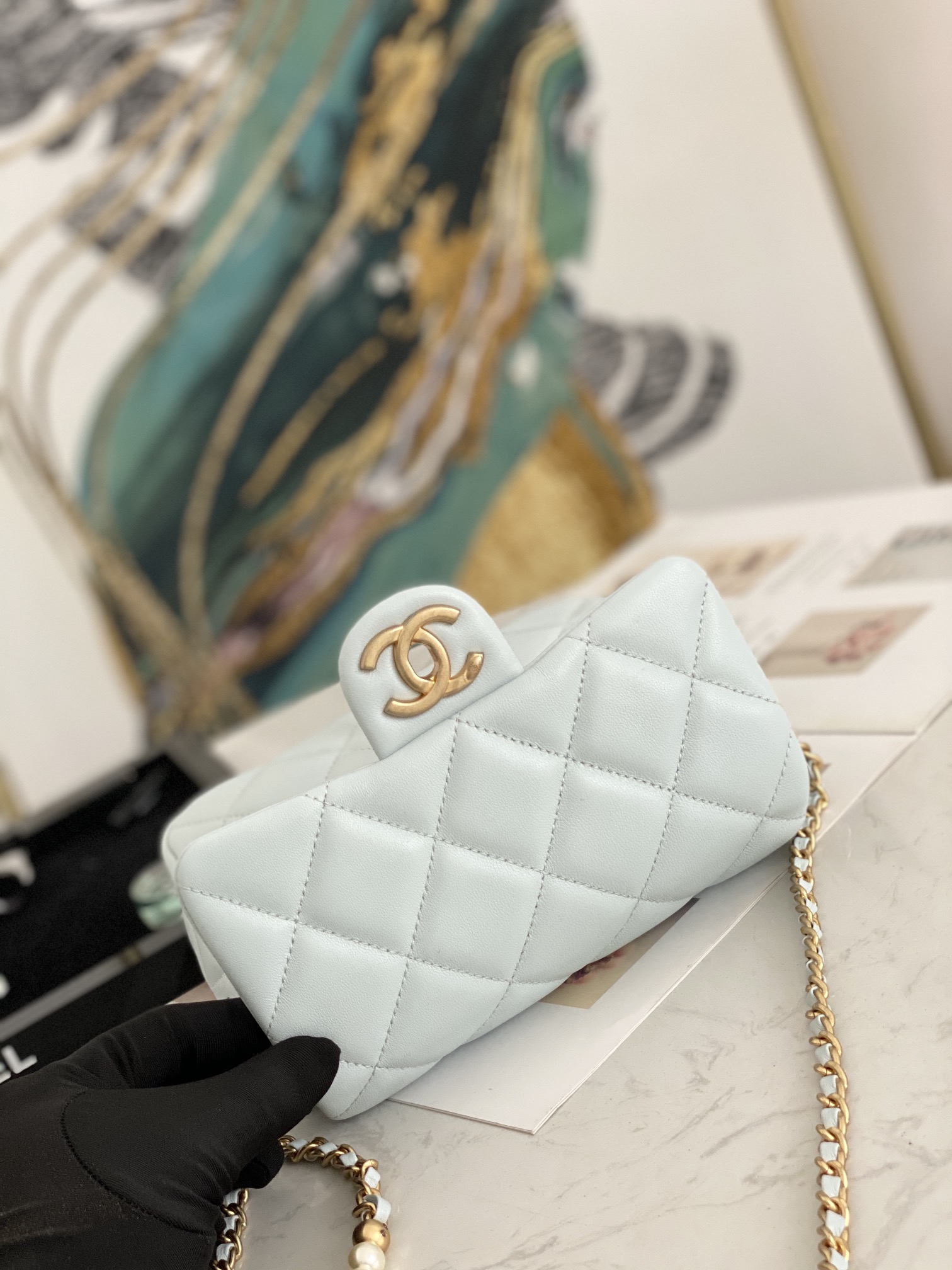 Ch@nel Flap Bag-13*19*6CM