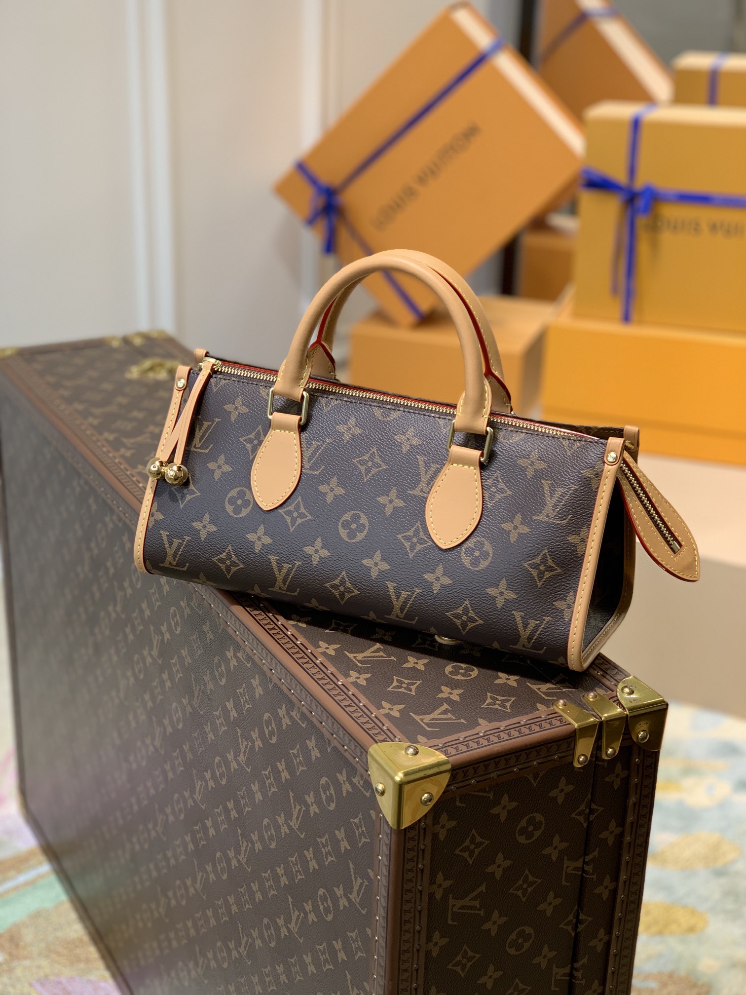 l0*is V*t0n popincourt haut vntage tote-m40009-30x13.5x13cm