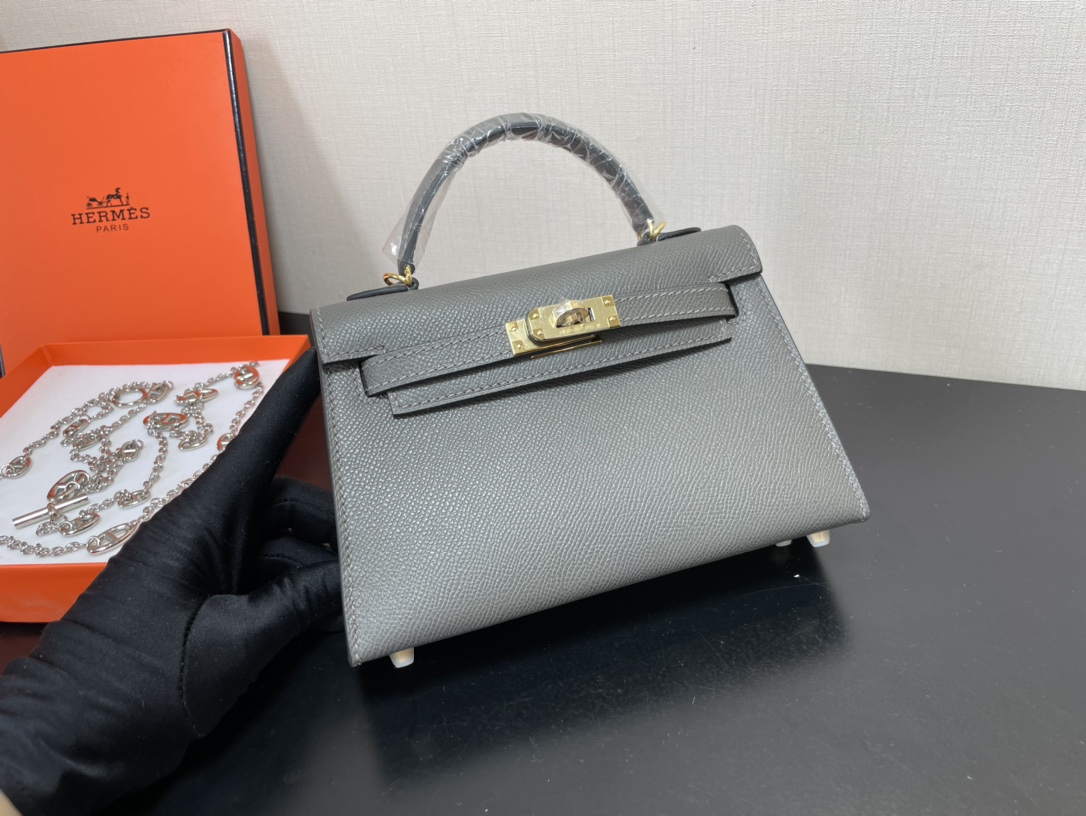 H**mes kelly-gold&silver hardware-19cm