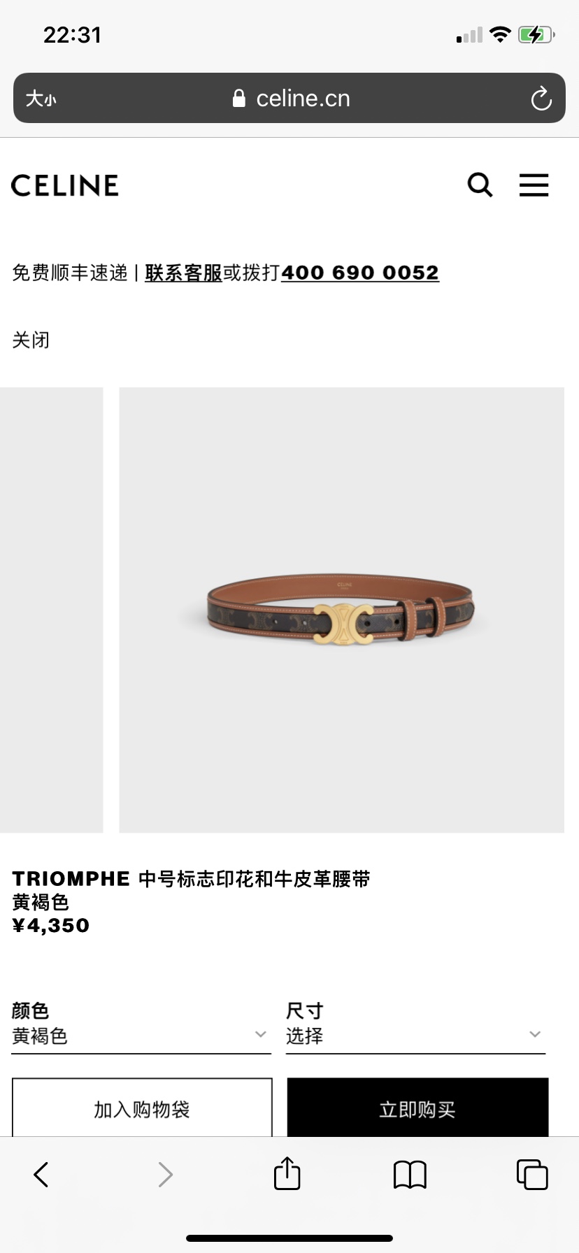 Celin Belt-2.4CM