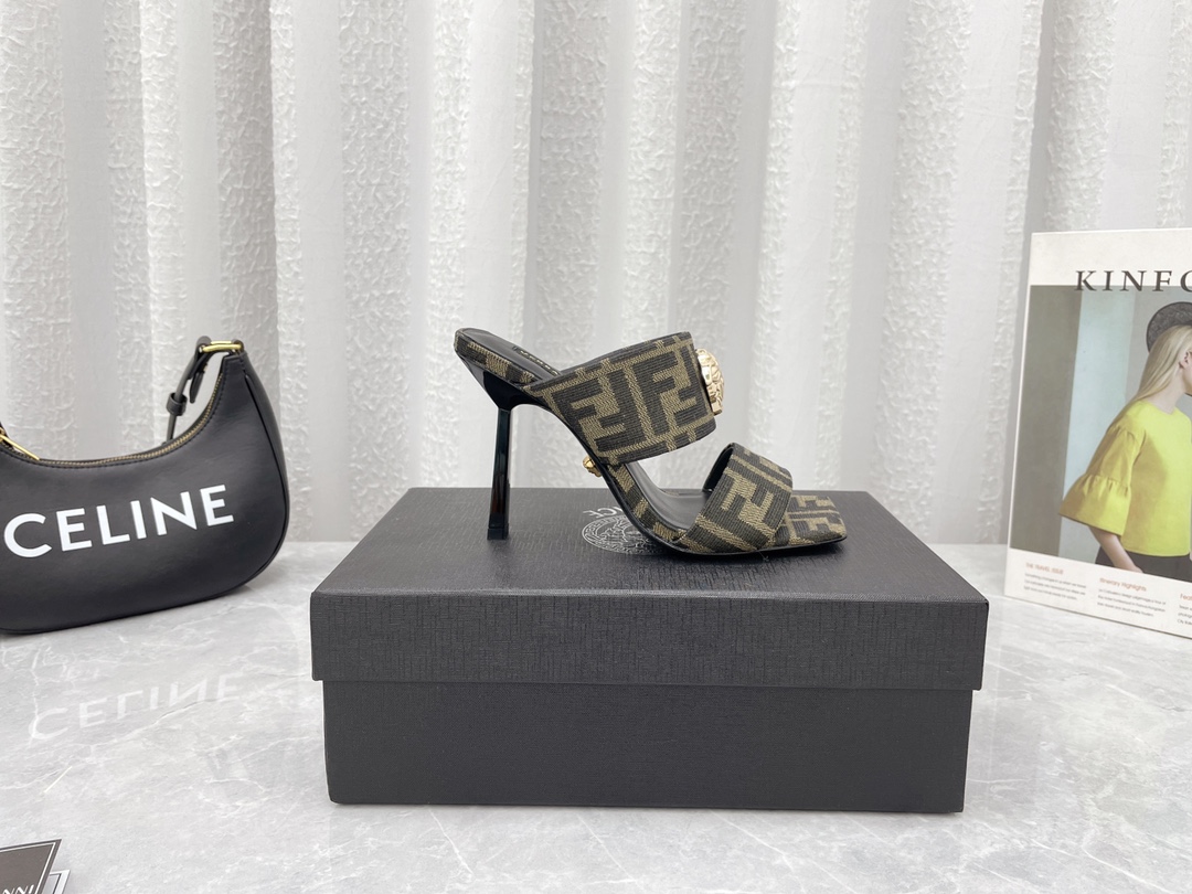 versace&F**di 2022ss sandals-10cm(eu35-41)