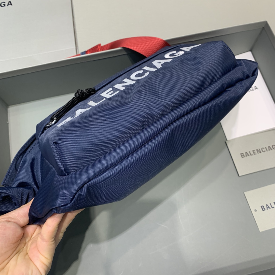 Ba*len*cia*ga wheel logo waist bag-23*5*20cm