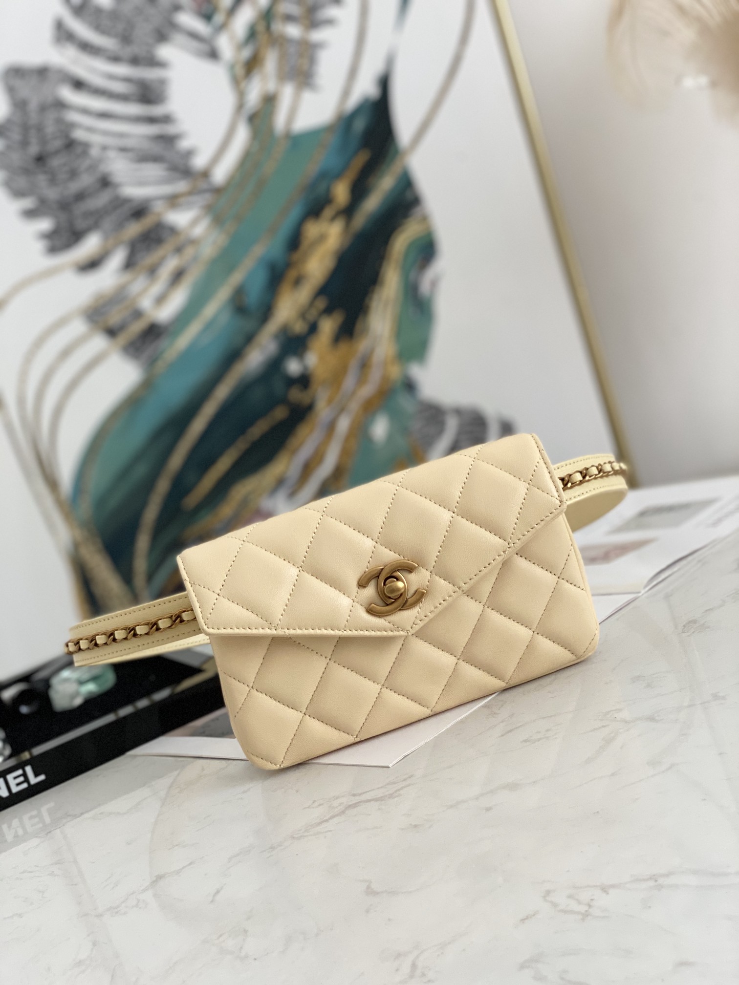 Ch@nel Waist Bag-18*3.5*12CM