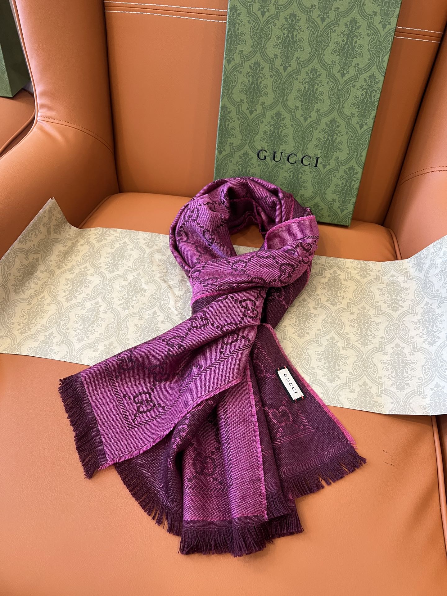 G*u*i scarf-48*180cm