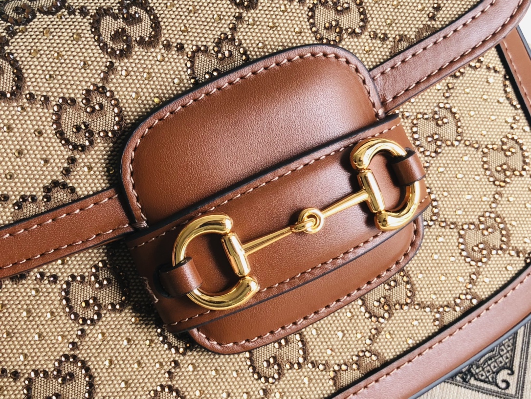 G*u*i 1955 horsebit shoulder bag-20.6*14.4*5.1cm