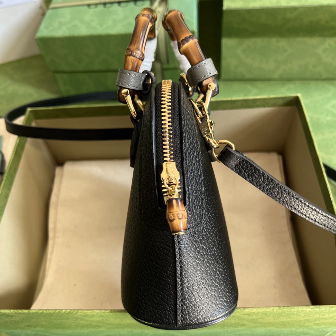 G*u*i diana bamboo mini tot bag-20x16x8.5cm