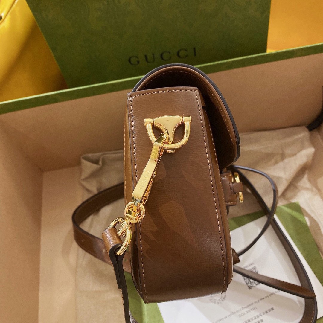G*u*i 1955 horsebit shoulder bag-20.6*14.4*5.1cm