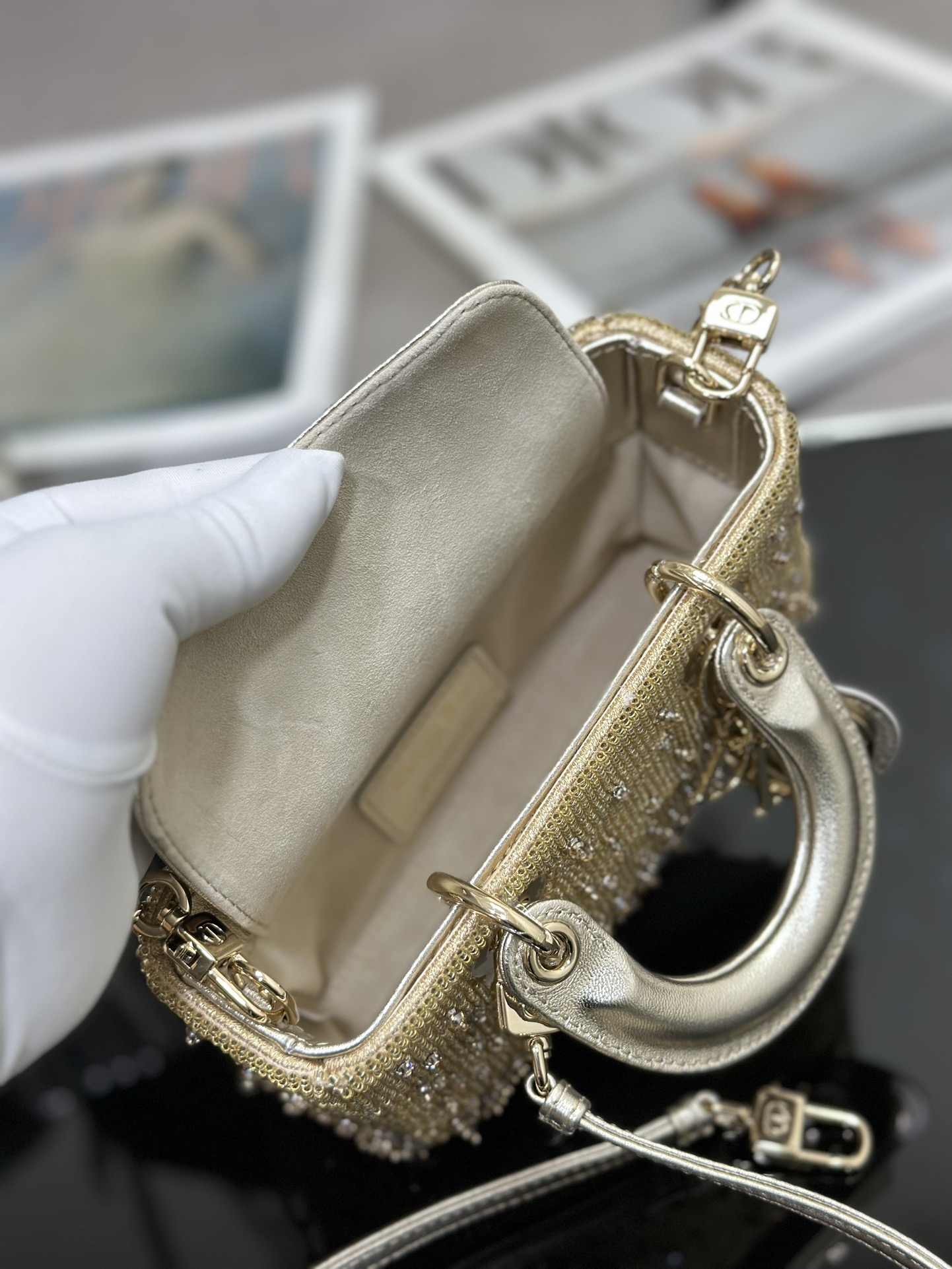 lady D*or handle bag-16 x 9 x 5cm