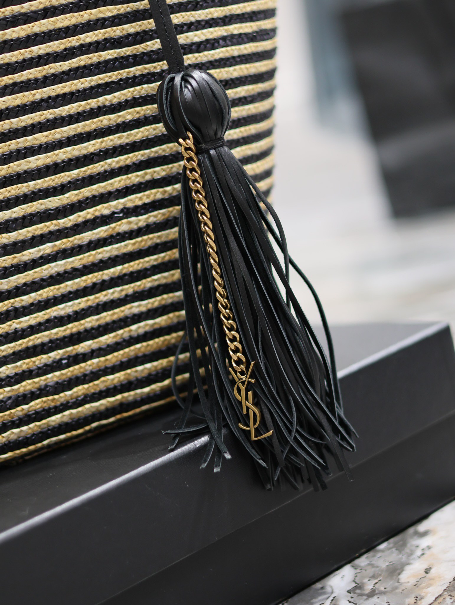 Y*L raffia rattan bag-30×28×15cm