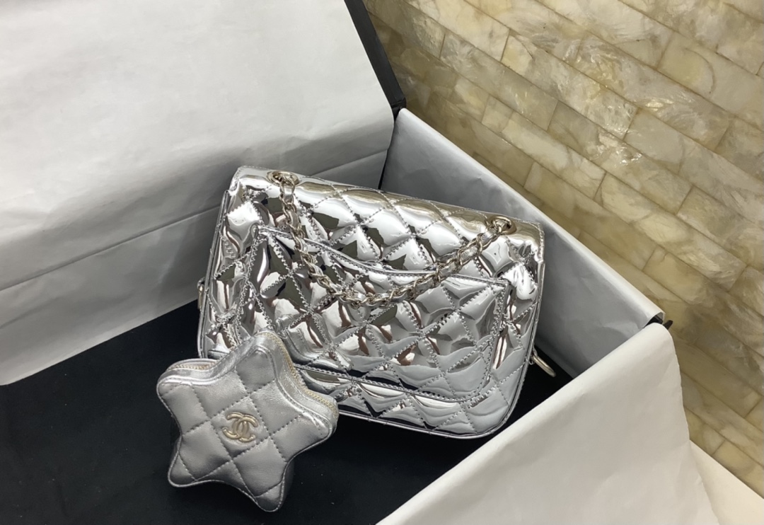 Ch@nel 2024SS Mini Flap Bag & Star Coin Purse-20*15*4CM