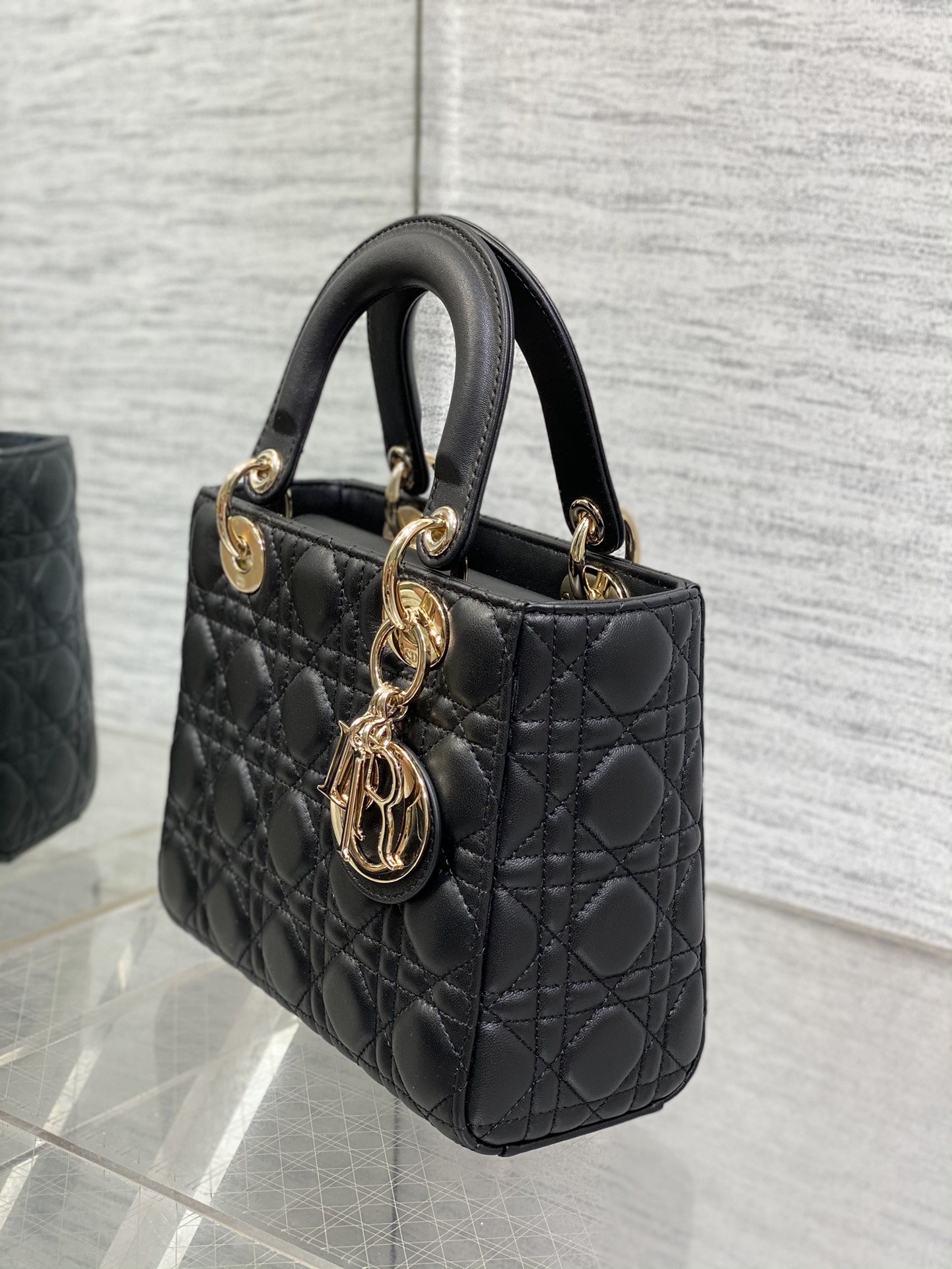 lady D*or bag-gold hardware-20*16.5*8cm