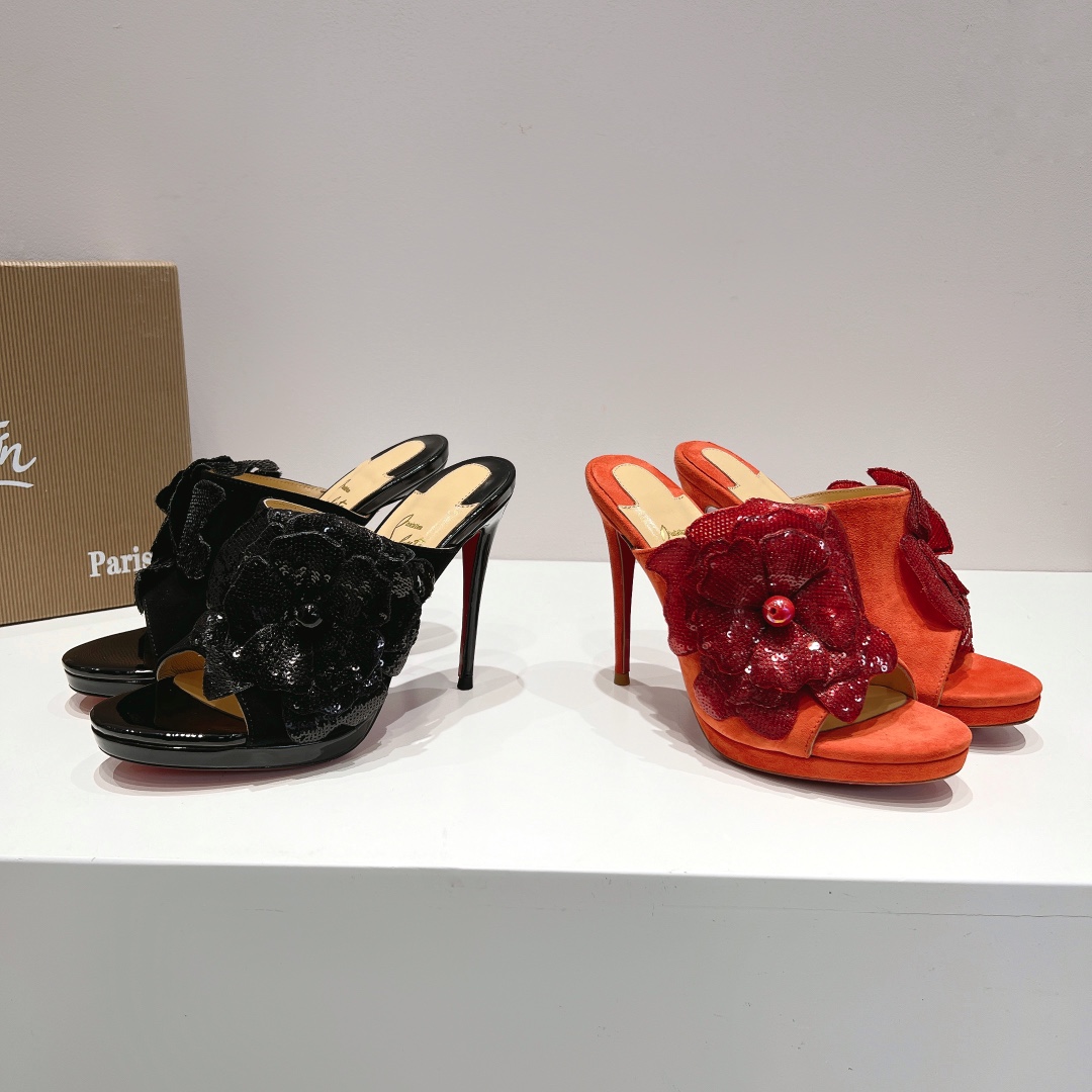 Ch**an louboutin slides-12cm
