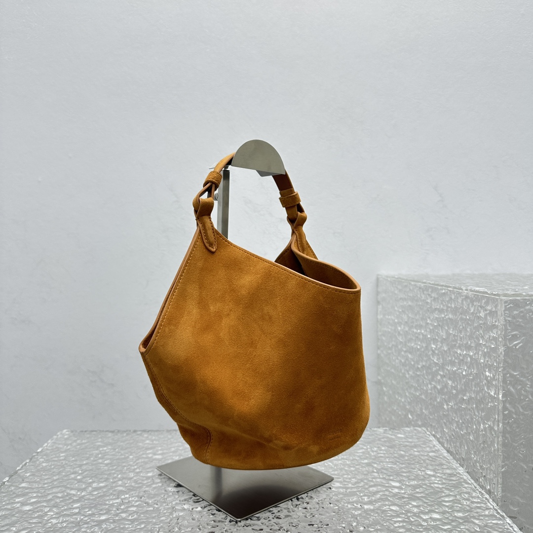 Khaki Lotus Mini Matte Handbag-16*16*15CM