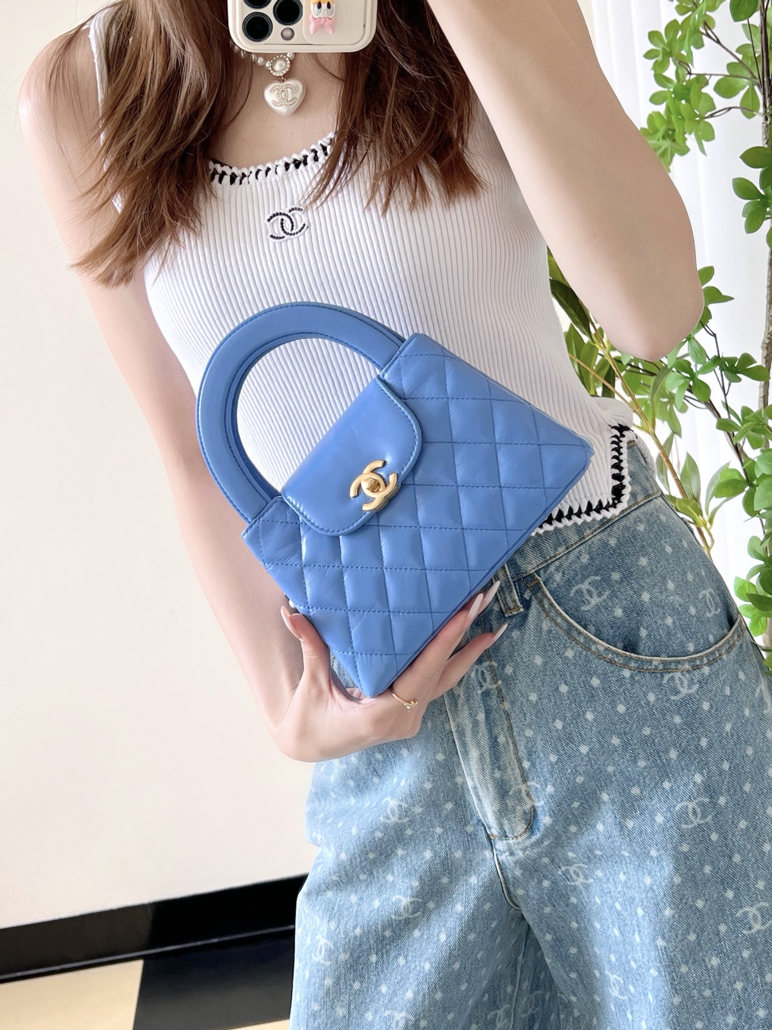 Ch@Nel Kelly Chain Bag-13*19*7CM