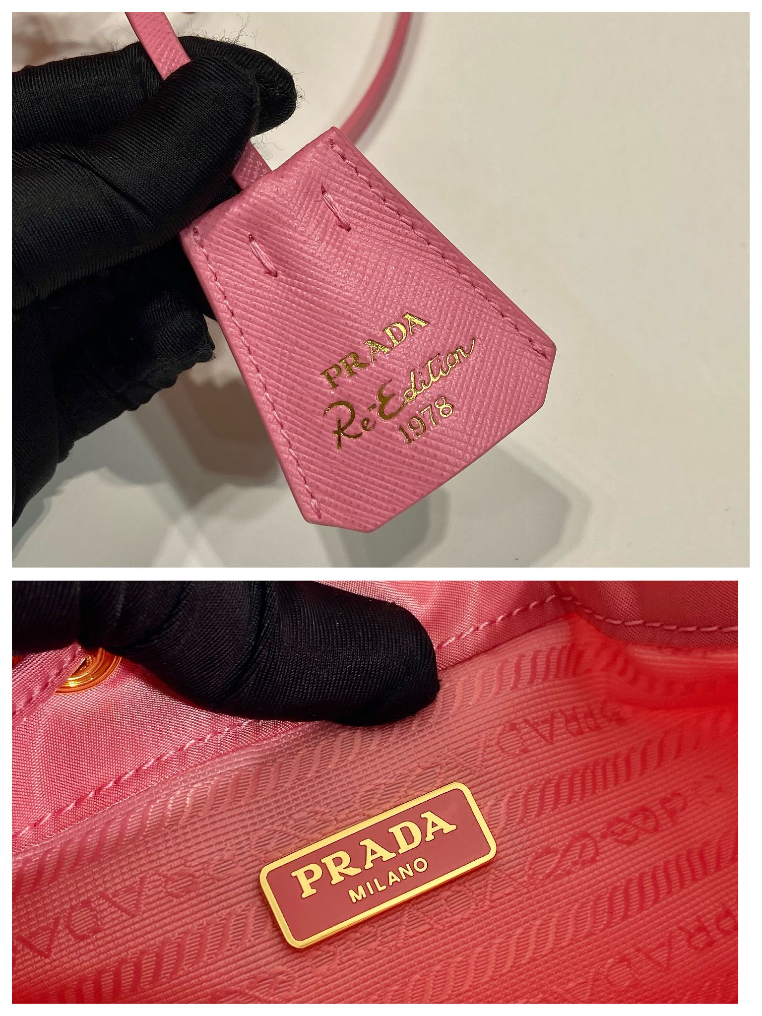 Pra*a 1be067 bucket bag-15.5*19.5*10cm