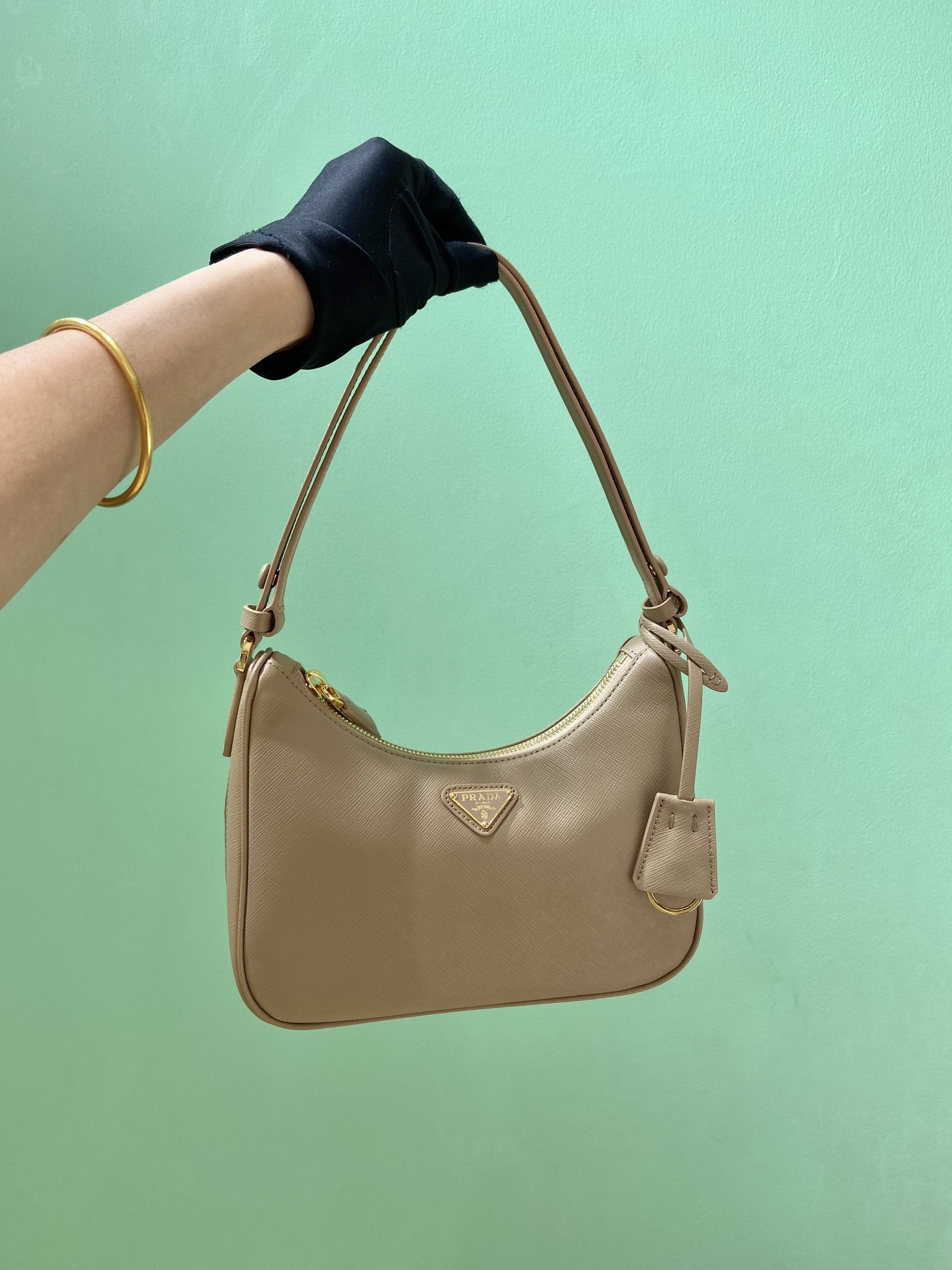 Pra*a nylon 1bc204b hobo bag-23*17*6.5cm