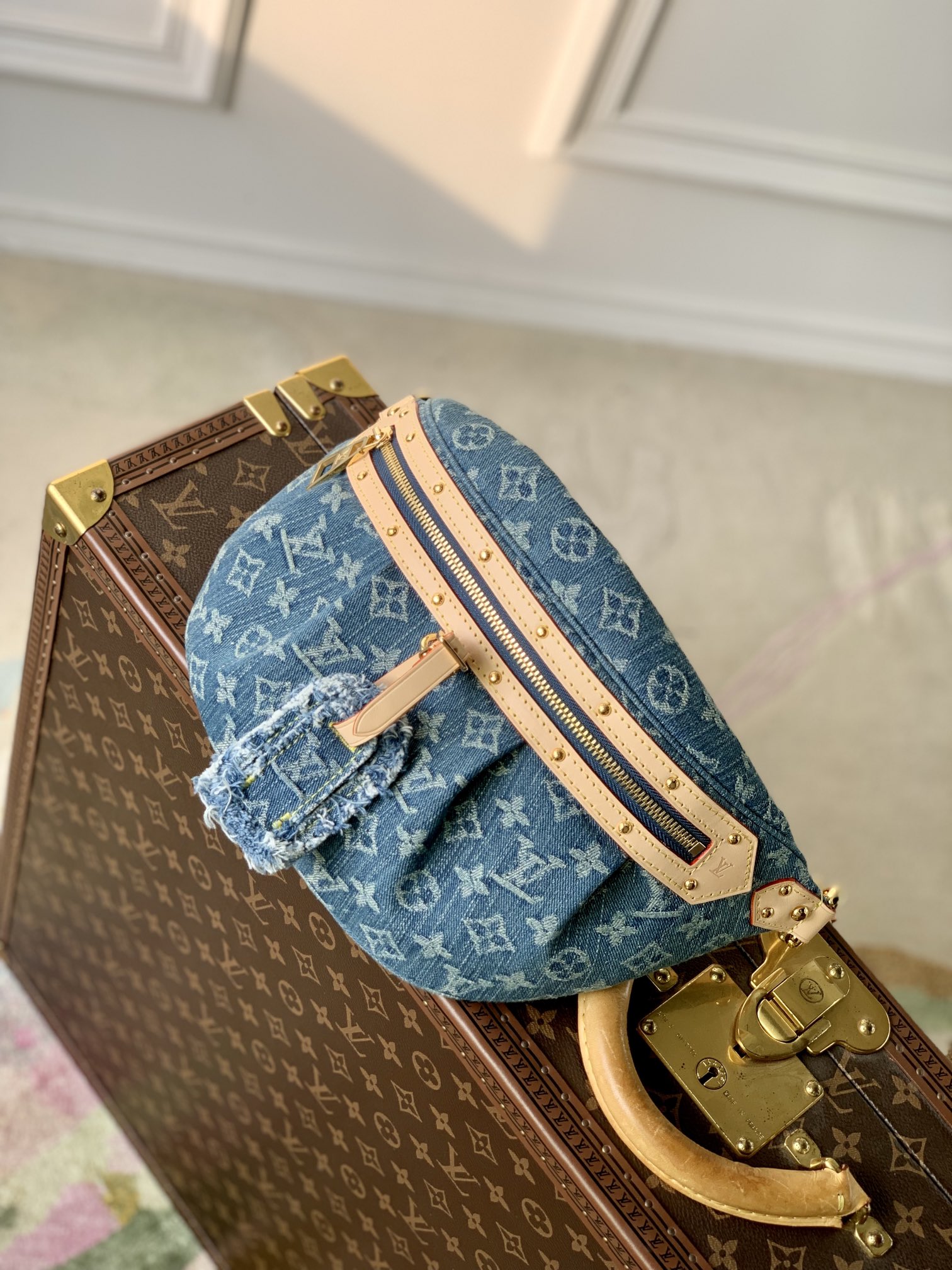 l0*is V*t0n bum bag-m46837-38×16×7.5cm