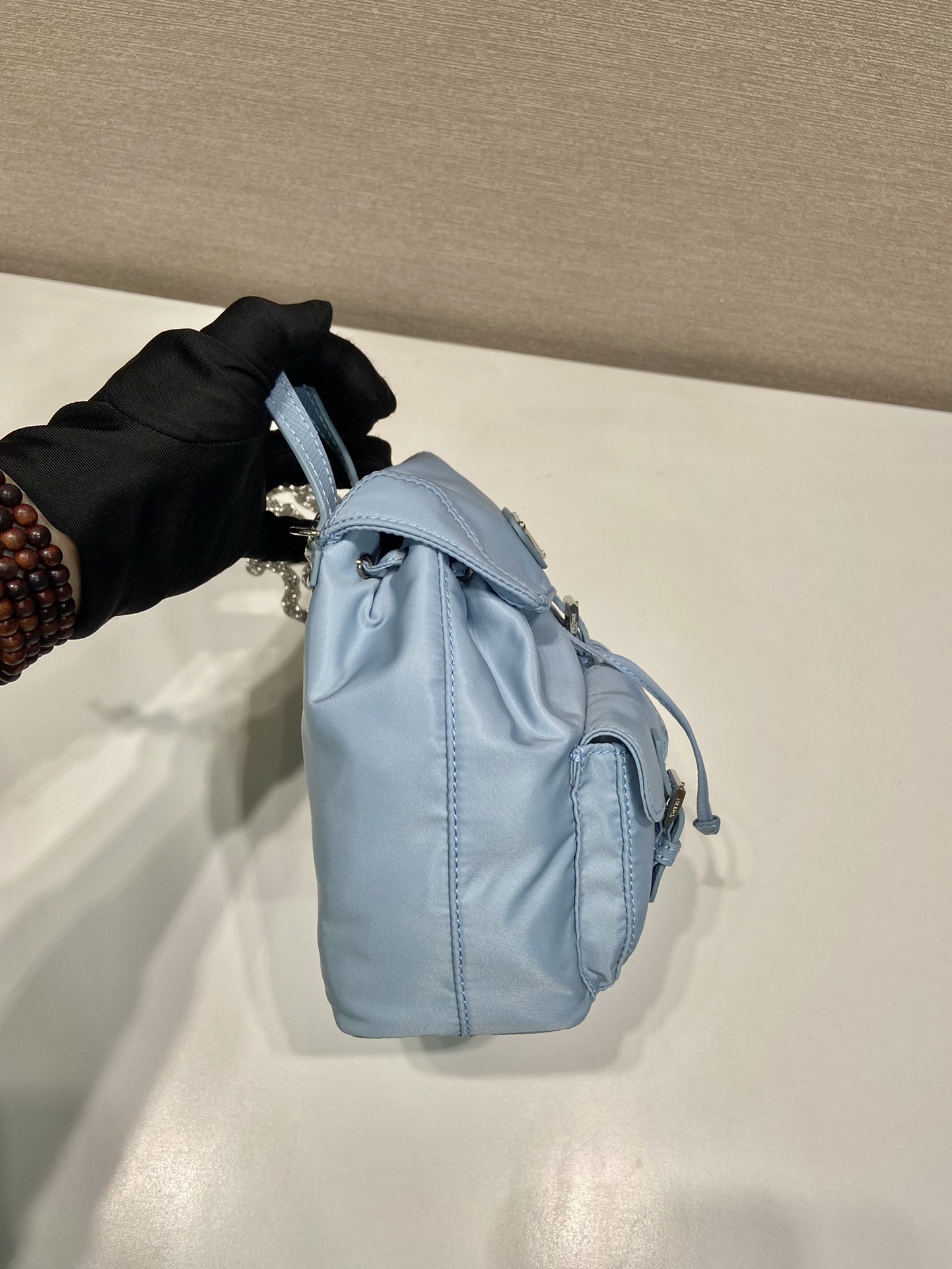 Pra*a re-nylon 1bh029 backpack-17*18.5*8cm