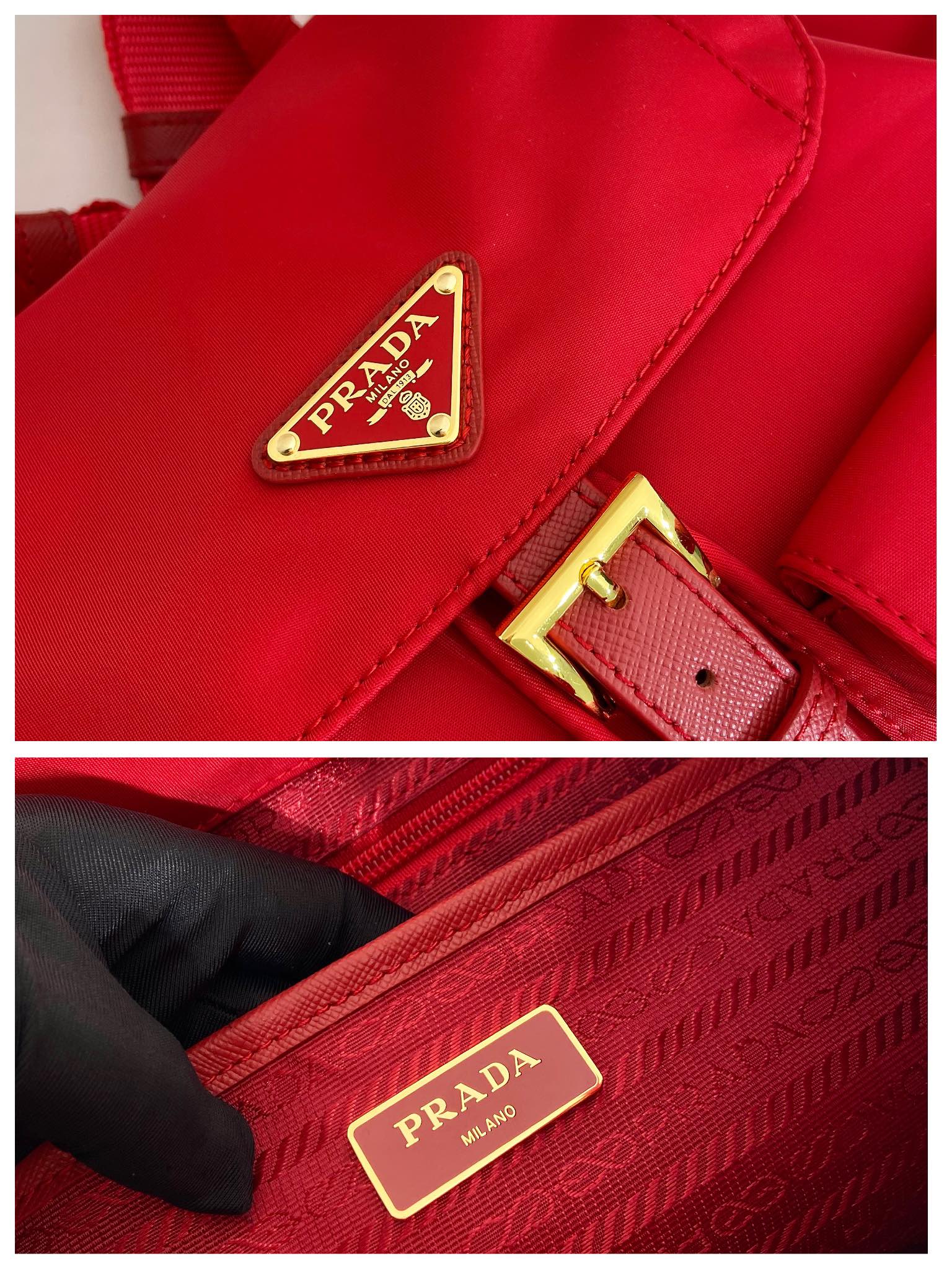 Pra*a re-nylon 1bz677 backpack-12*23.5*28cm